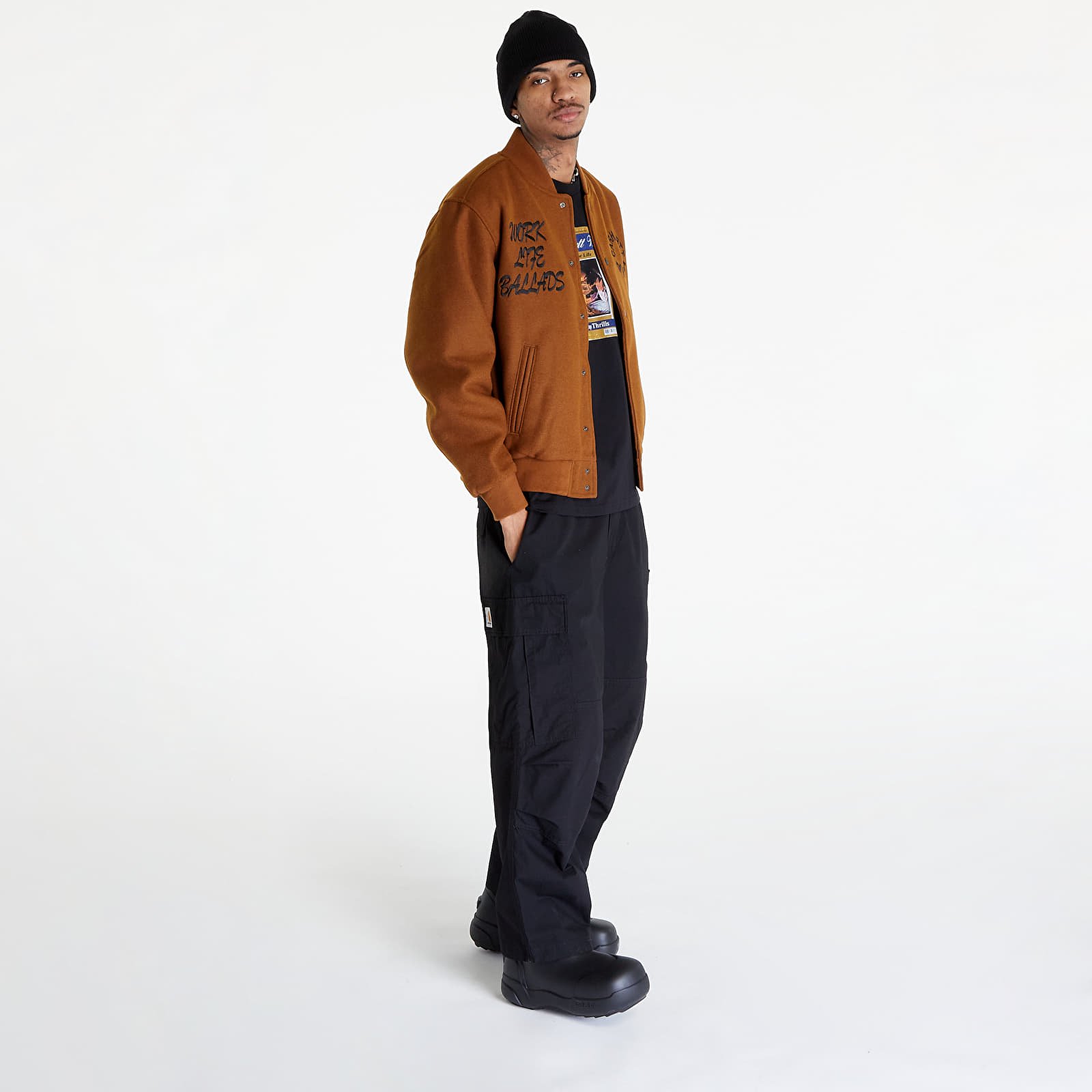 Bombery Carhartt WIP Work Varsity Bomber UNISEX Deep Hamilton Brown