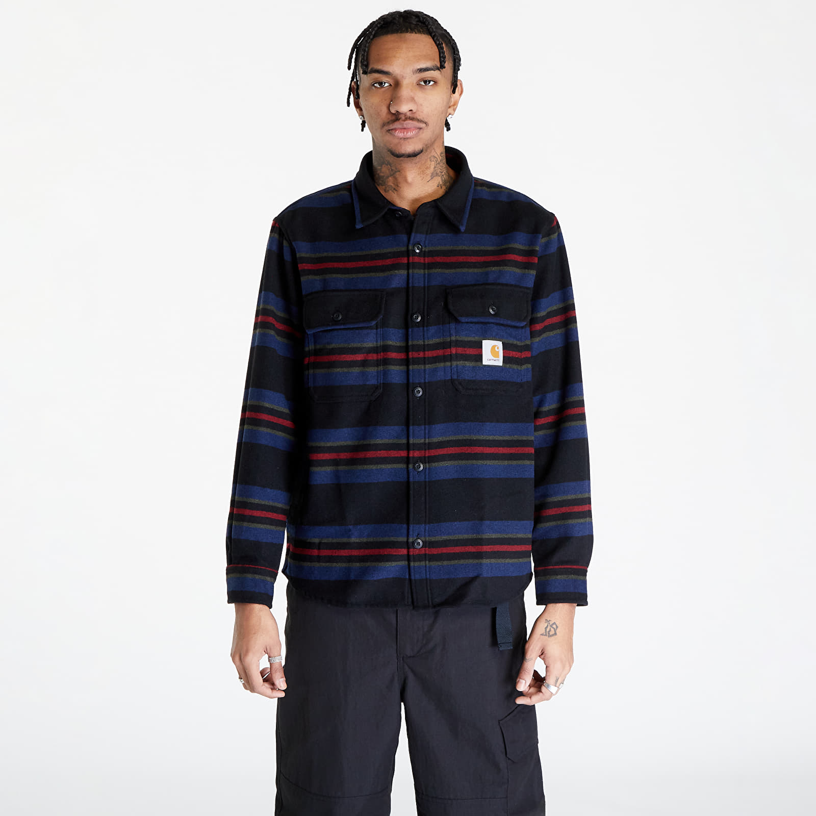 Ingek Carhartt WIP Oregon Shirt Jac UNISEX Starco Stripe/ Black