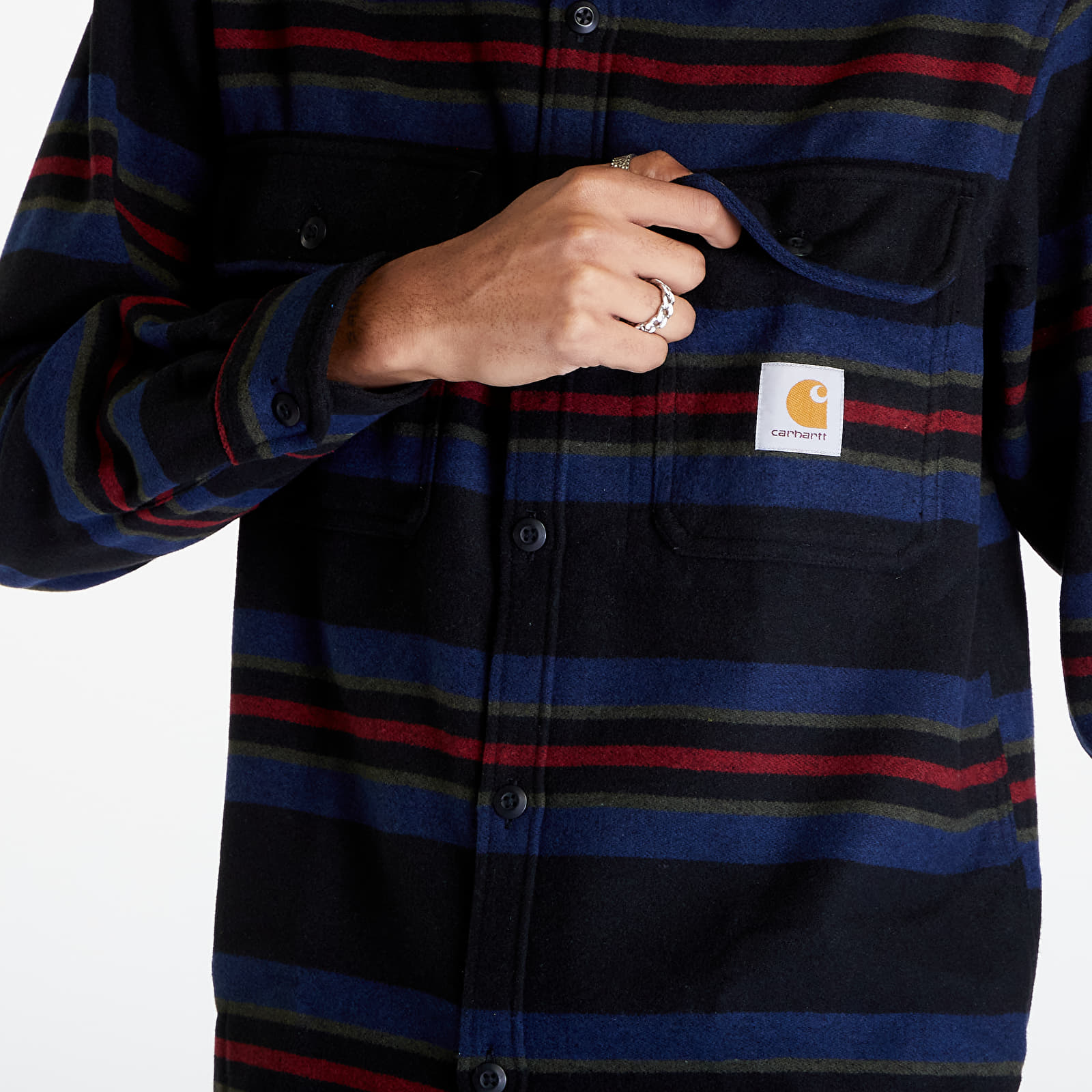 Ingek Carhartt WIP Oregon Shirt Jac UNISEX Starco Stripe/ Black