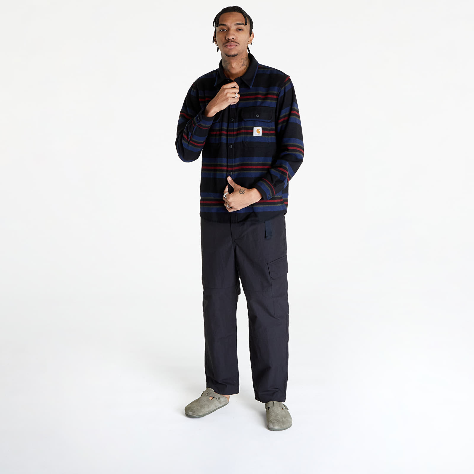 Ingek Carhartt WIP Oregon Shirt Jac UNISEX Starco Stripe/ Black