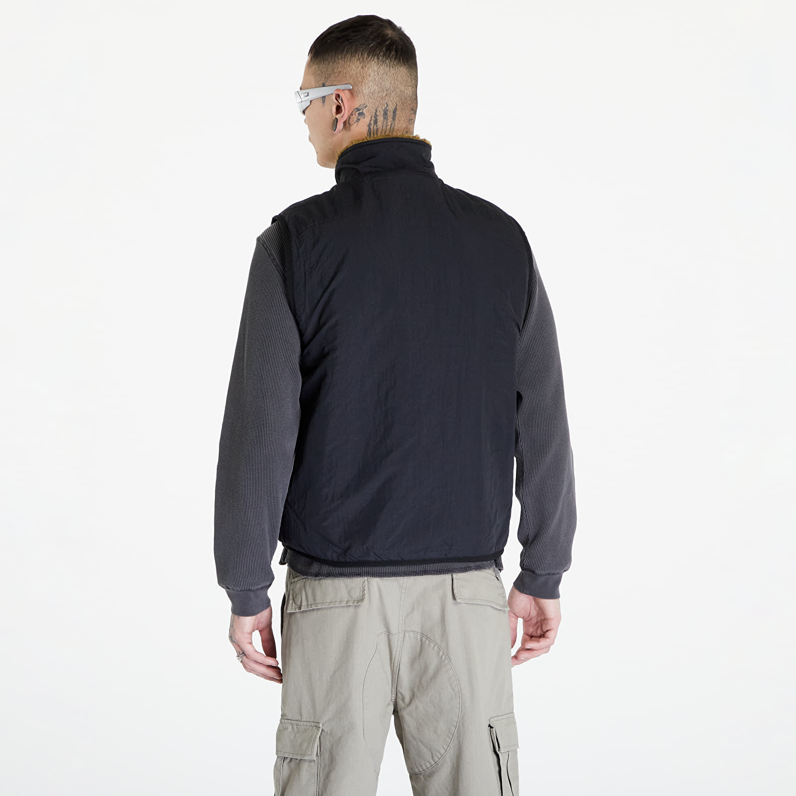 Vesty Stüssy Sherpa Reversible Vest UNISEX Olive