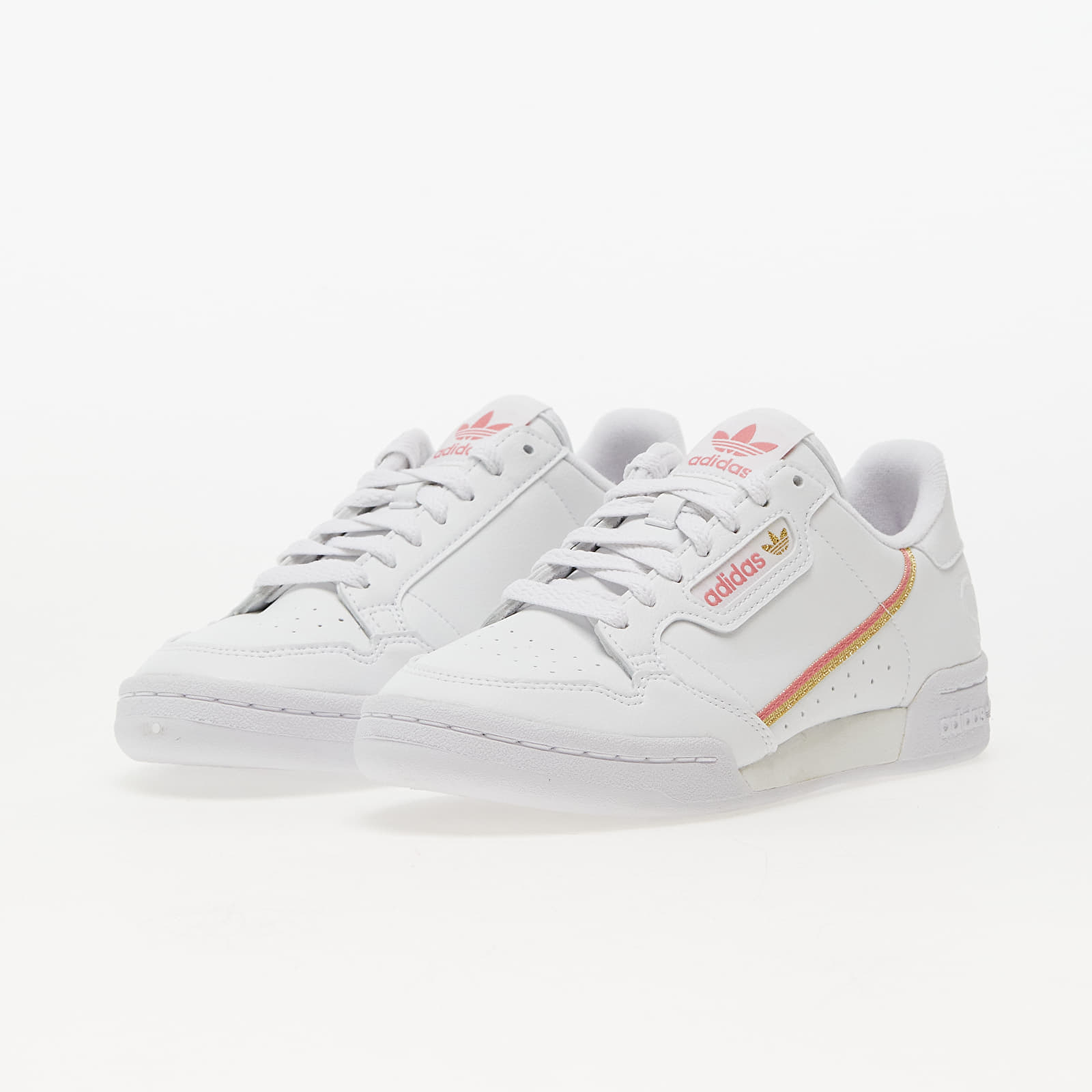 White & red continental 8 trainers shop