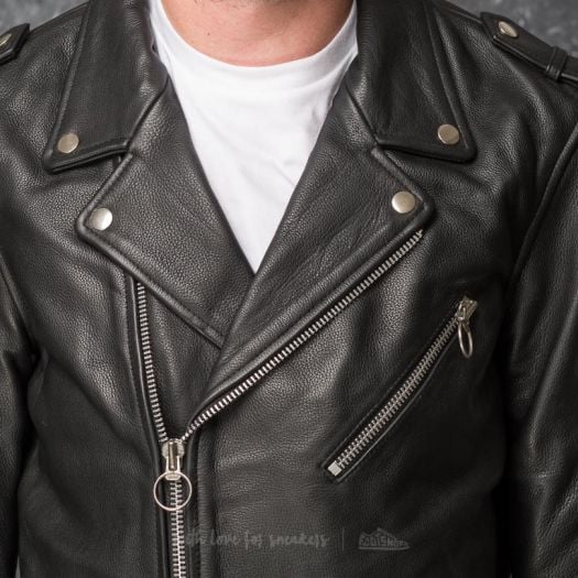 Heavy leather biker jacket online