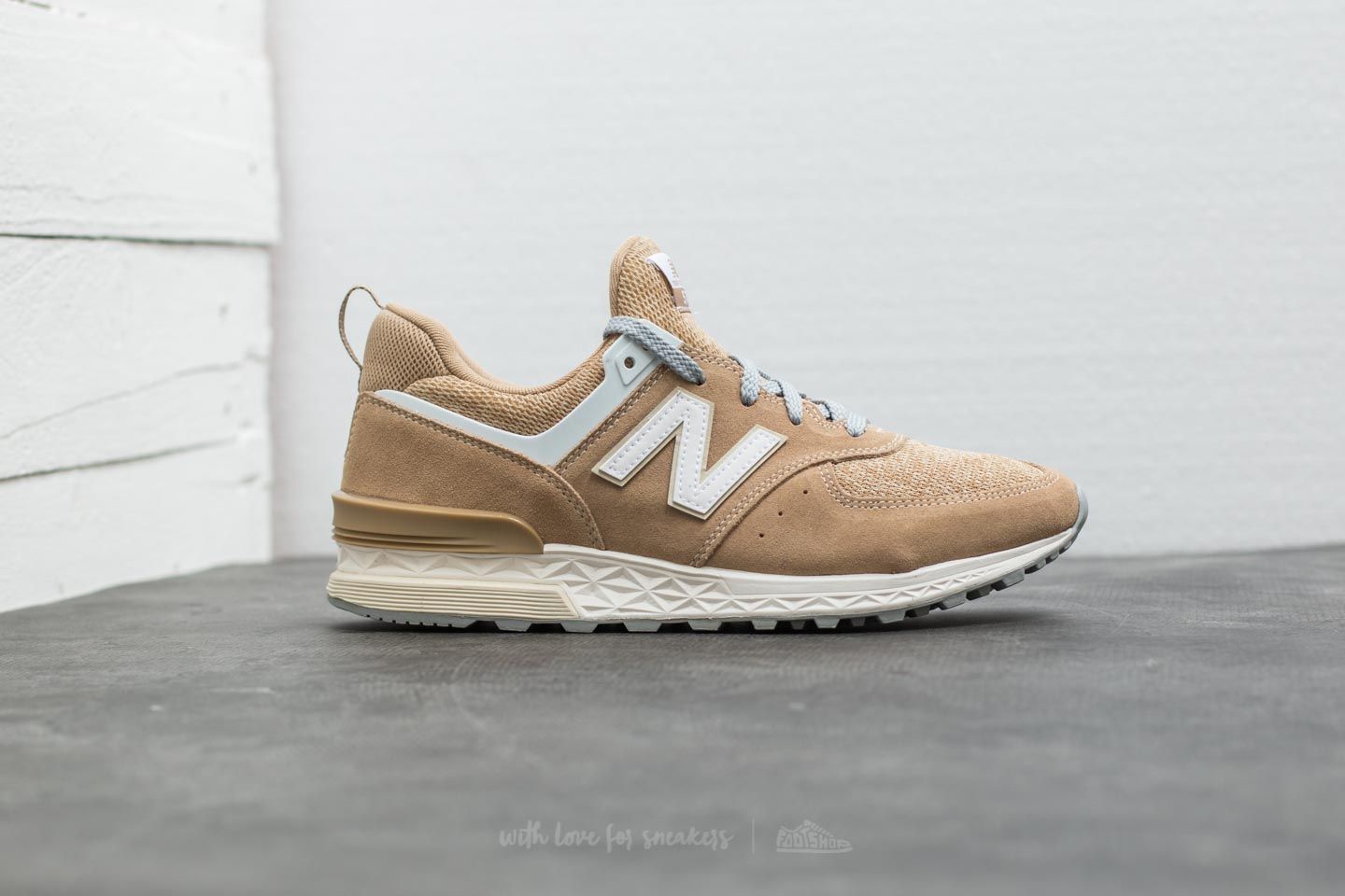 New balance 574 on sale sport stone beige