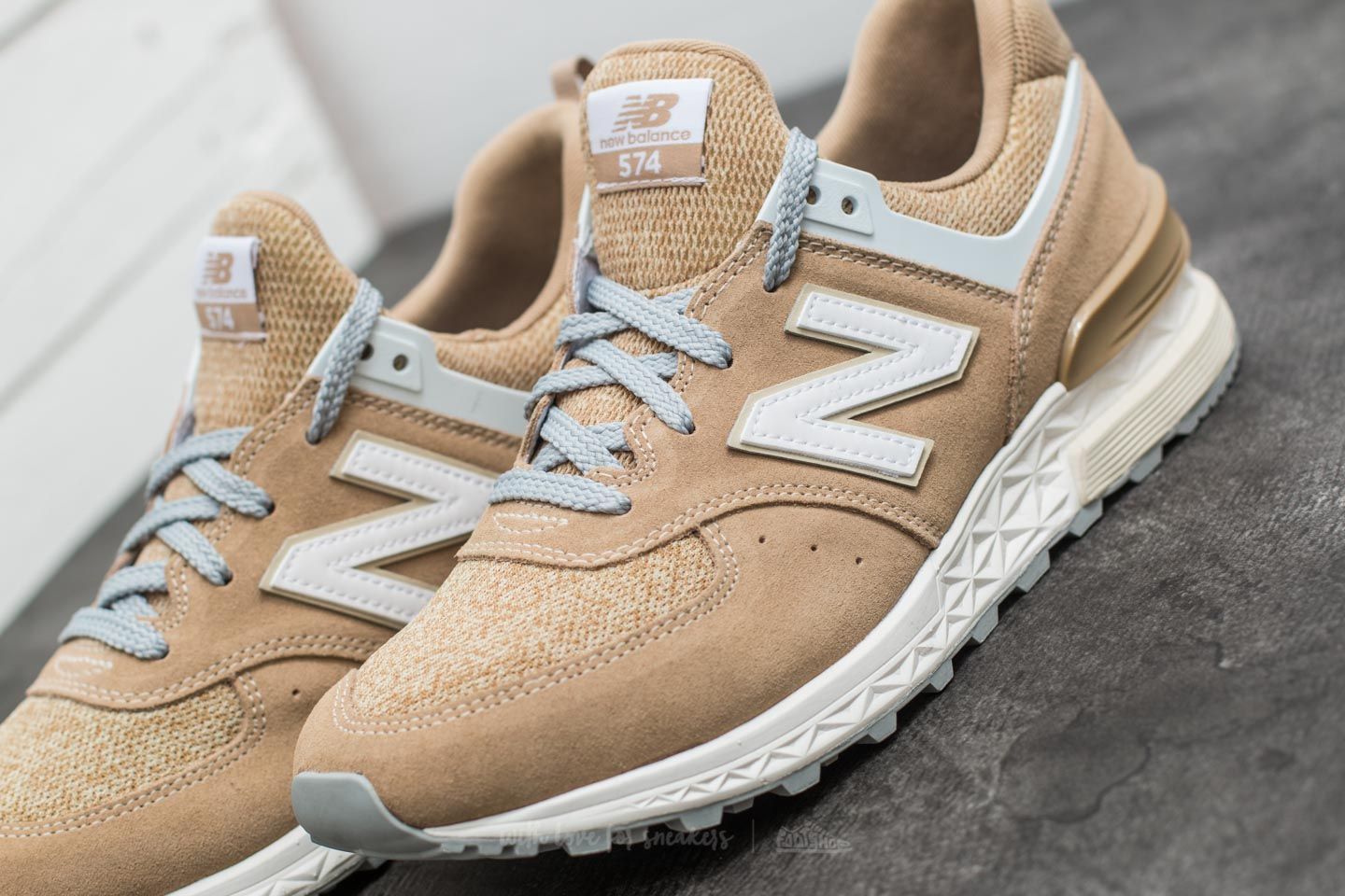 New balance 574 best sale sport stone beige
