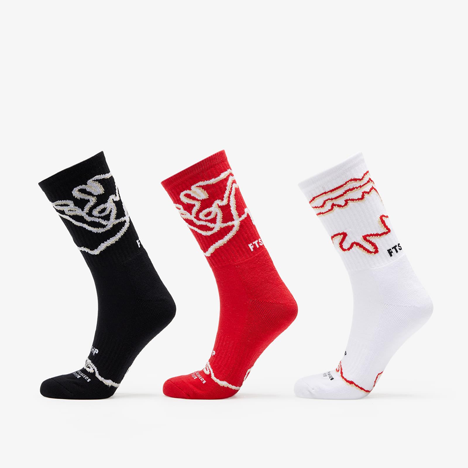 Ponožky Footshop The Stripes Socks 3-Pack Multicolor 39-42