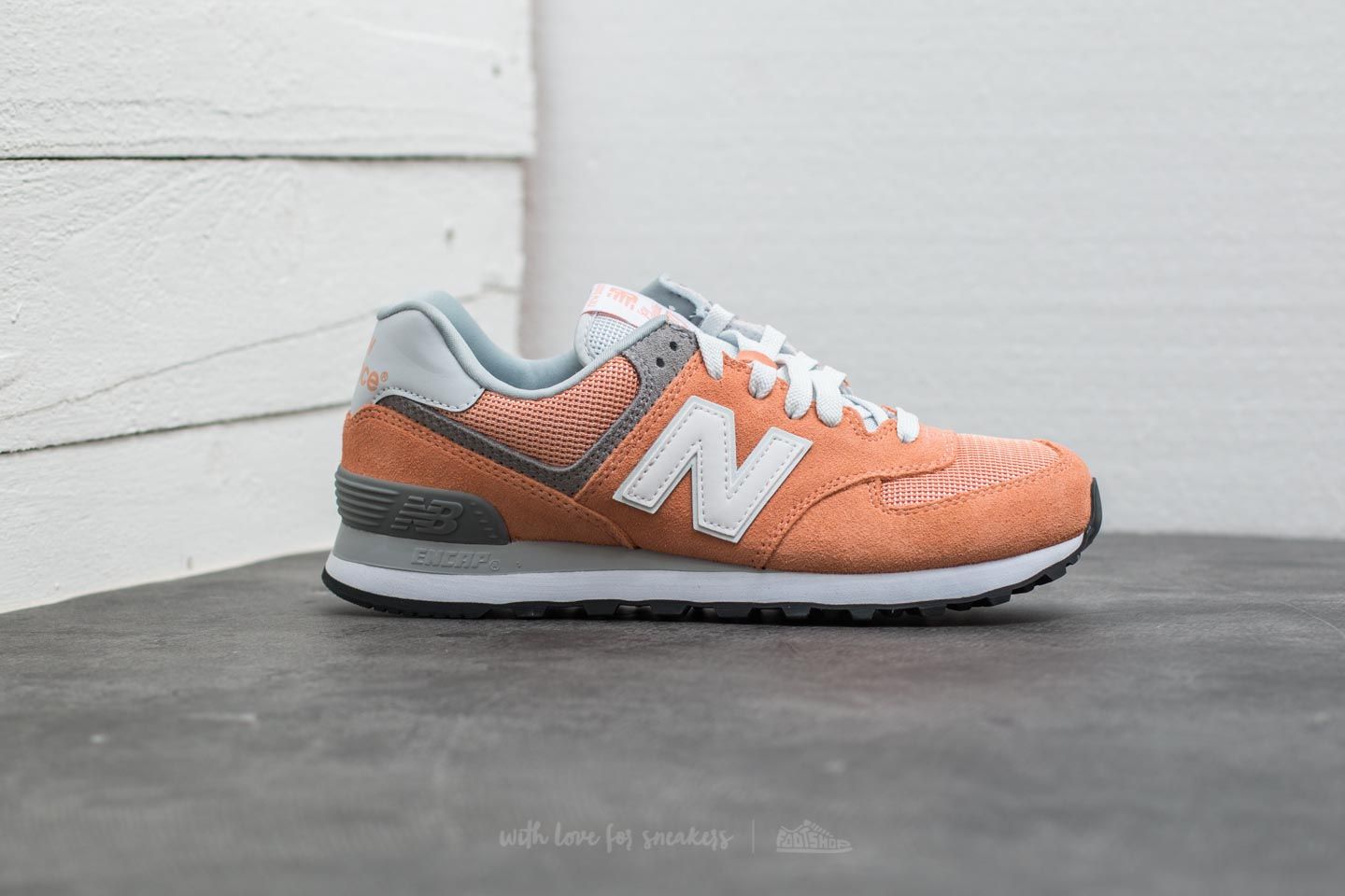 Women's shoes New Balance 574 Orange/ Grey/ White