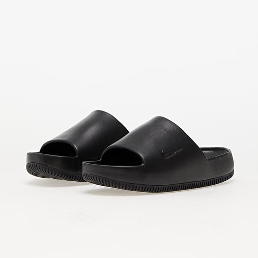 Nike womens slides black clearance