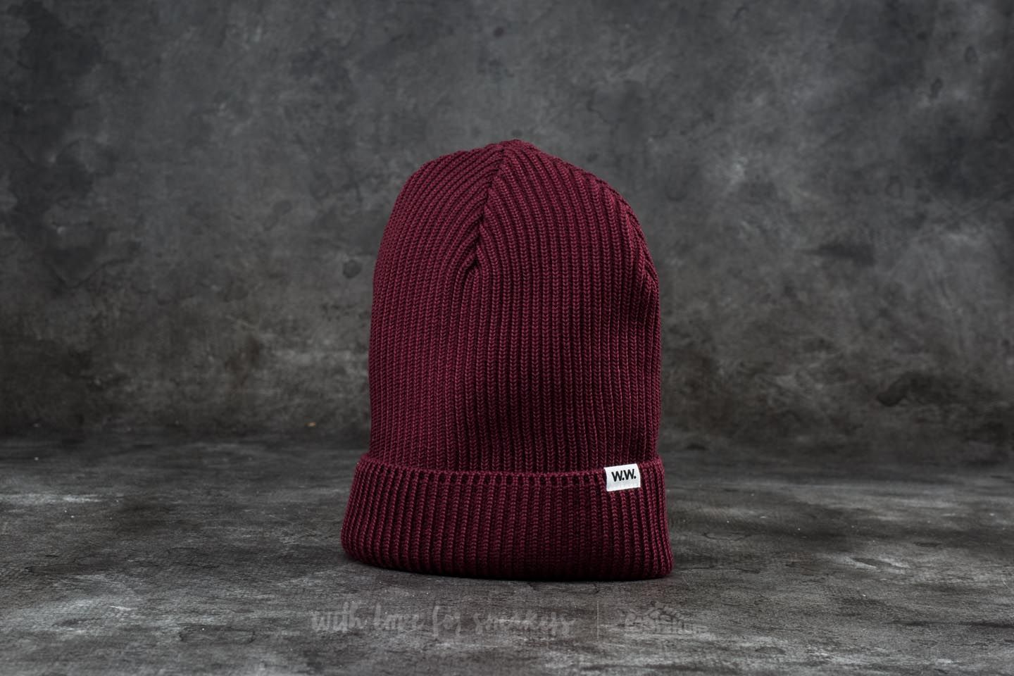 Hatte WOOD WOOD Henry Ribbed Beanie Burgundy