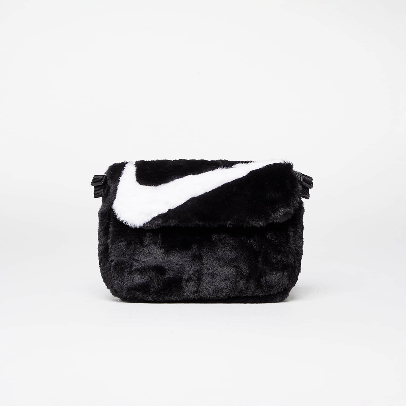 Crossbody bags Nike Sportswear Futura 365 Faux Fur Crossbody Black Black White Footshop