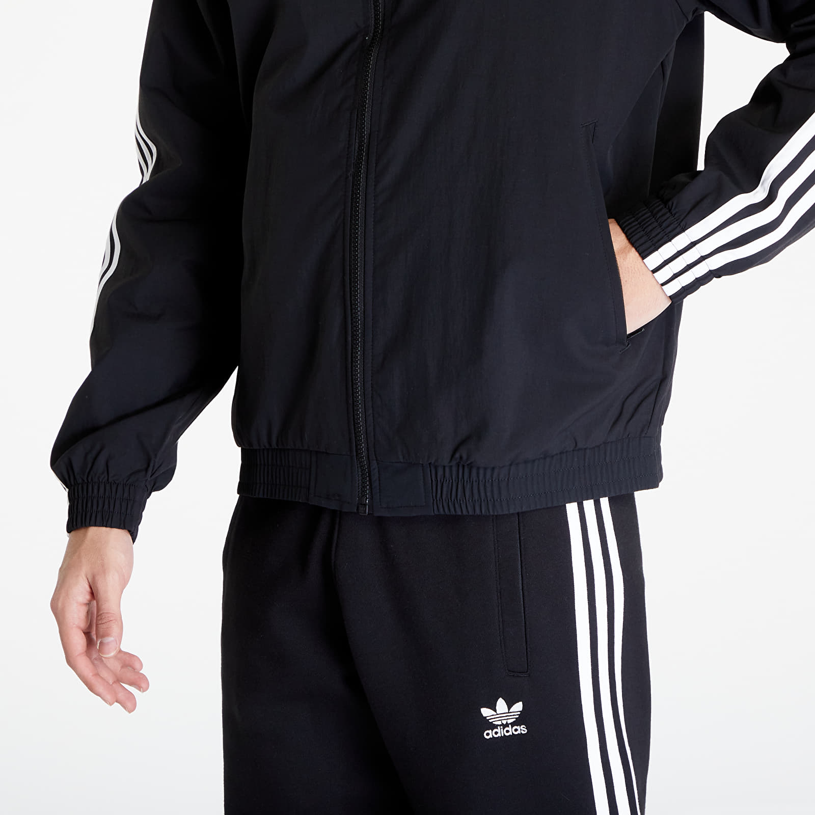 Pulóverek adidas Adicolor Woven Firebird Track Top Black