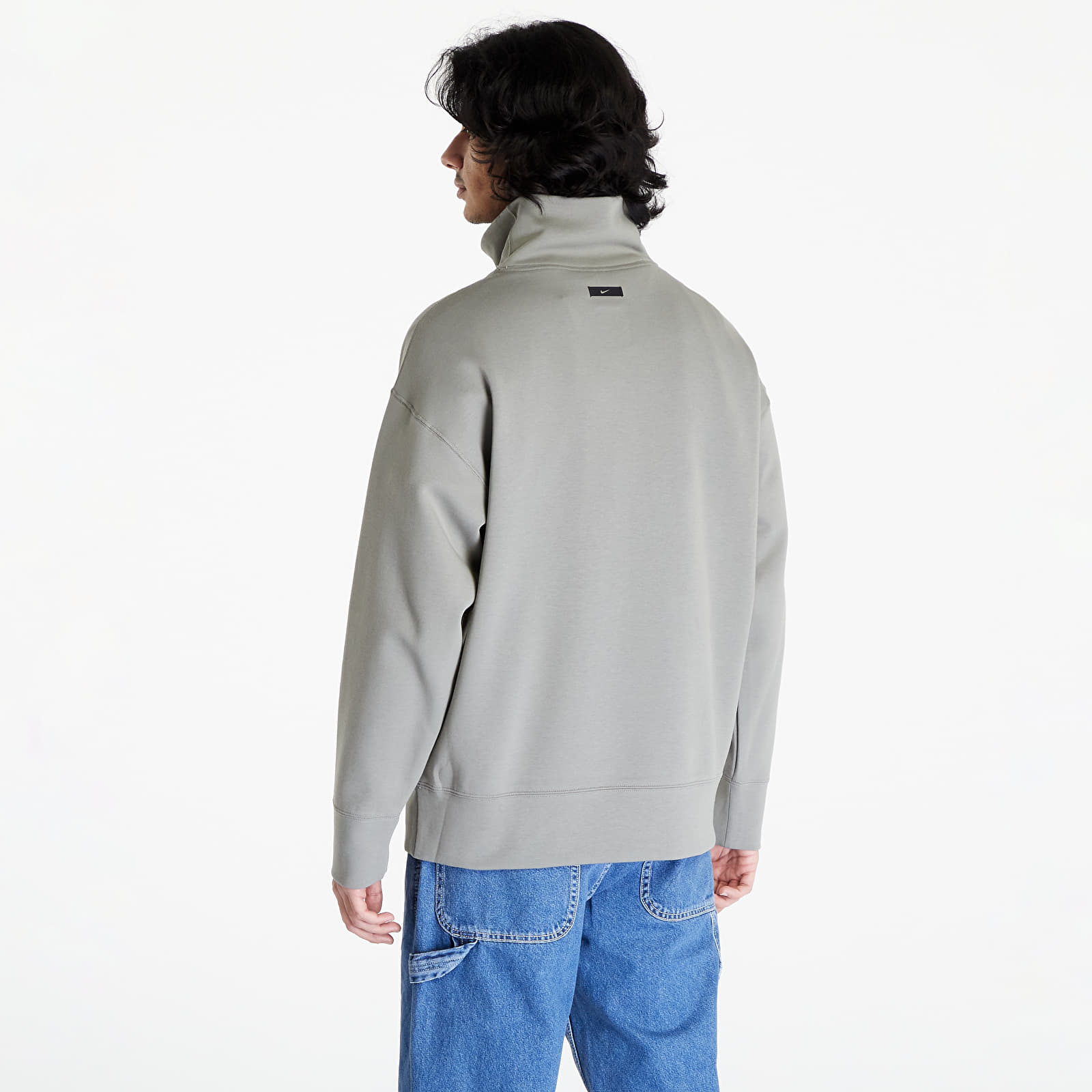 Mikiny Nike Sportswear Tech Fleece Reimagined Oversized Turtleneck Sweatshirt Khaki