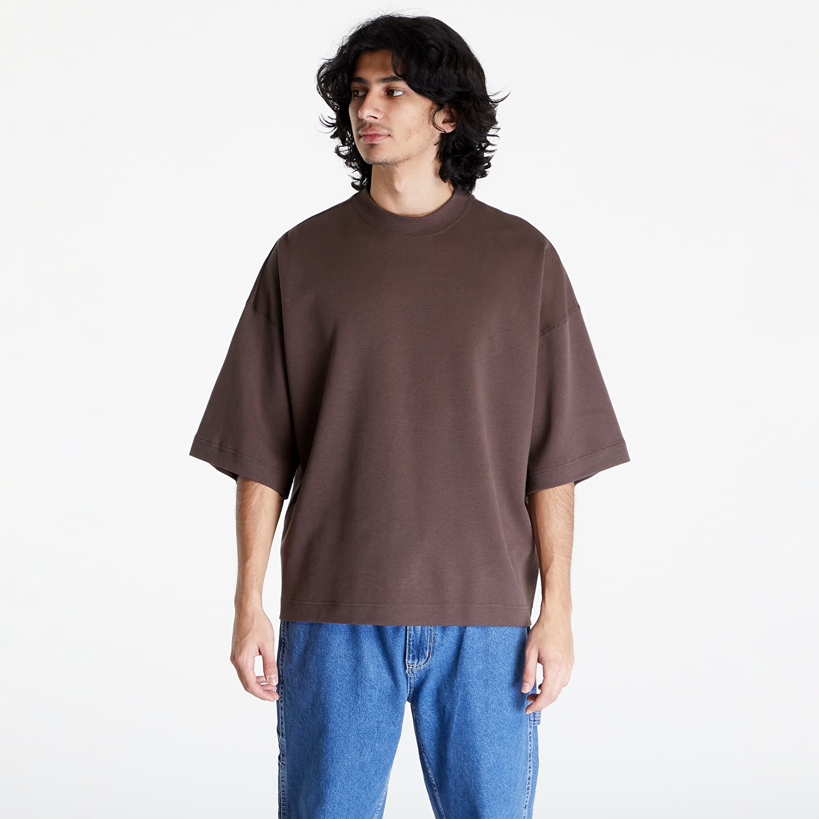 Levně Nike Sportswear Tech Fleece Reimagined Men's Oversized Short-Sleeve Baroque Brown