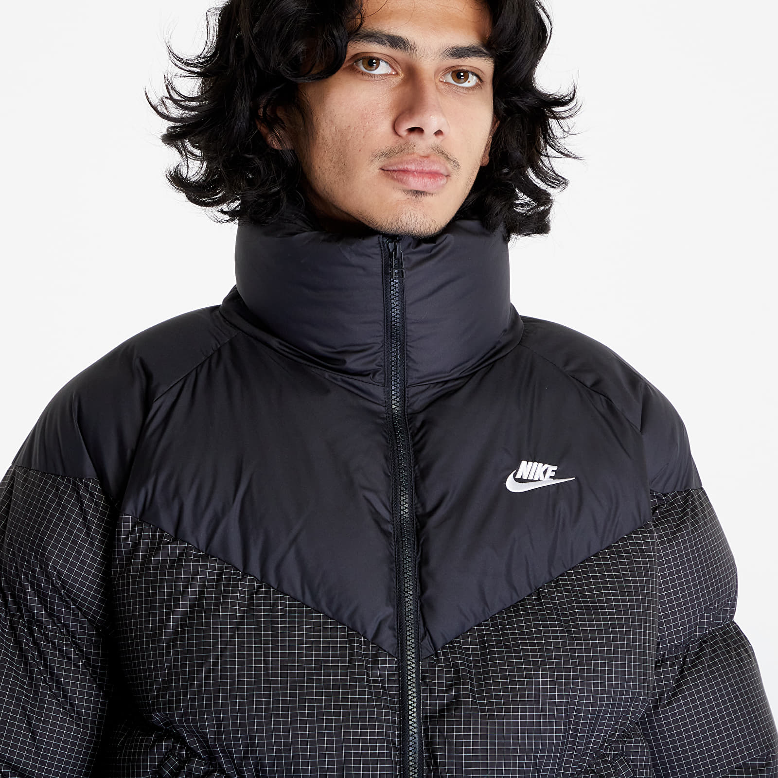 Kurtki Nike Sportswear Windpuffer Therma-FIT Loose Puffer Jacket Black/ White