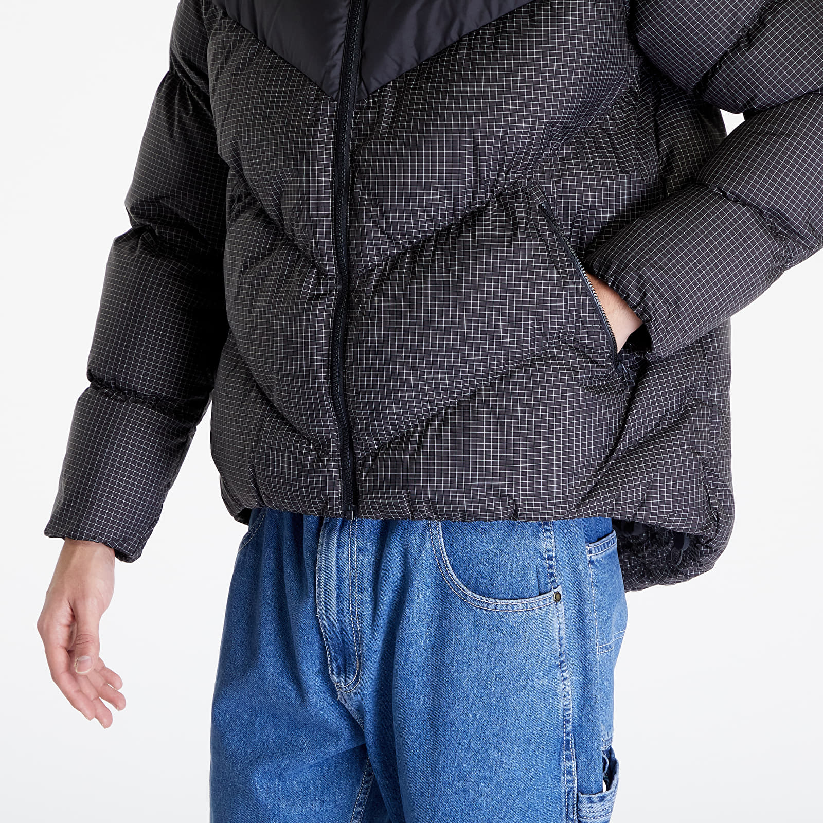 Kurtki Nike Sportswear Windpuffer Therma-FIT Loose Puffer Jacket Black/ White