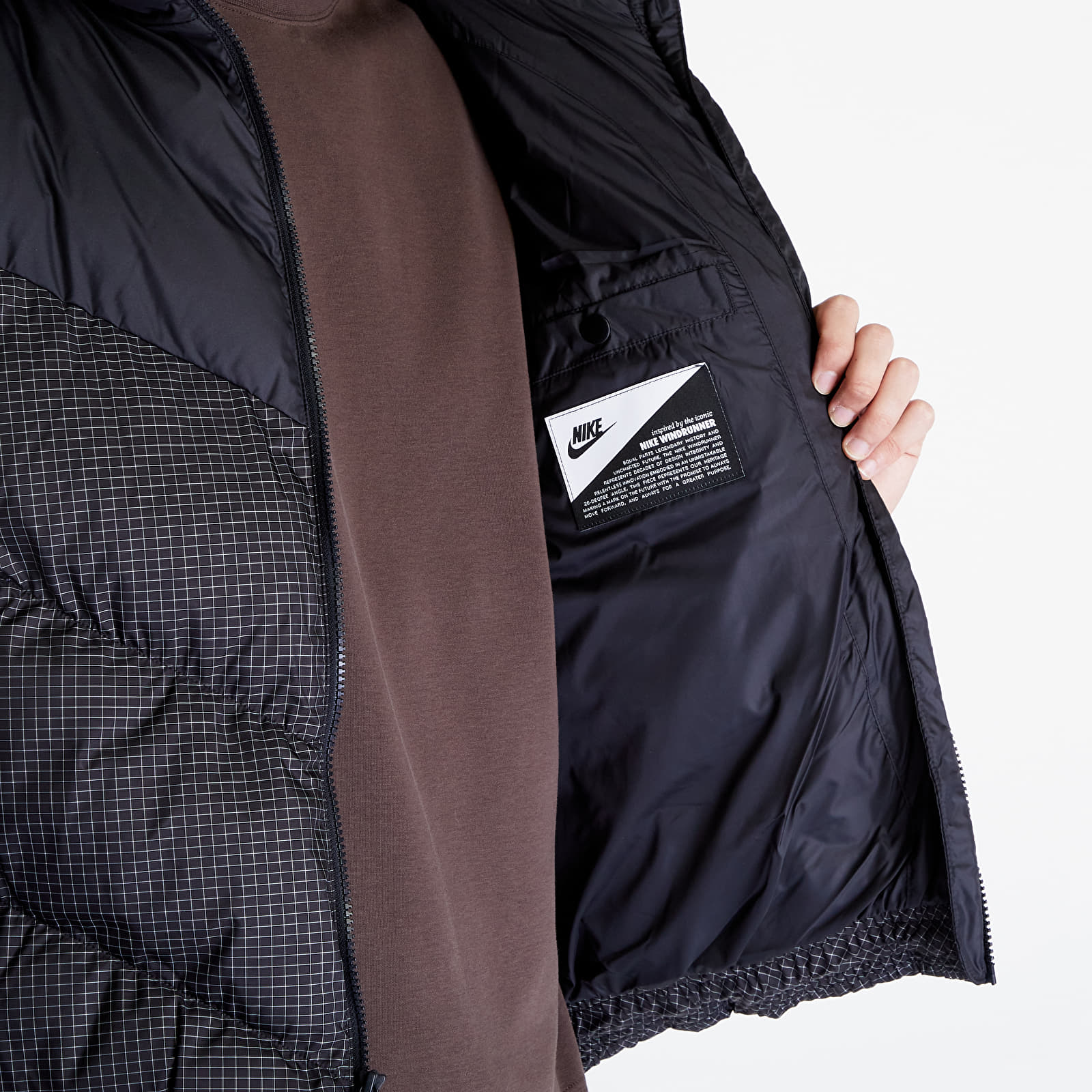 Kurtki Nike Sportswear Windpuffer Therma-FIT Loose Puffer Jacket Black/ White