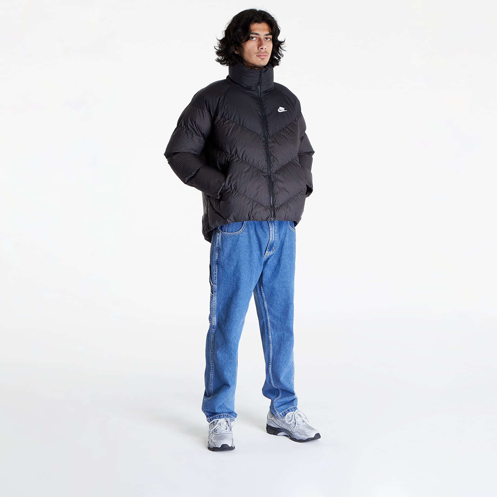 Kurtki Nike Sportswear Windpuffer Therma-FIT Loose Puffer Jacket Black/ White