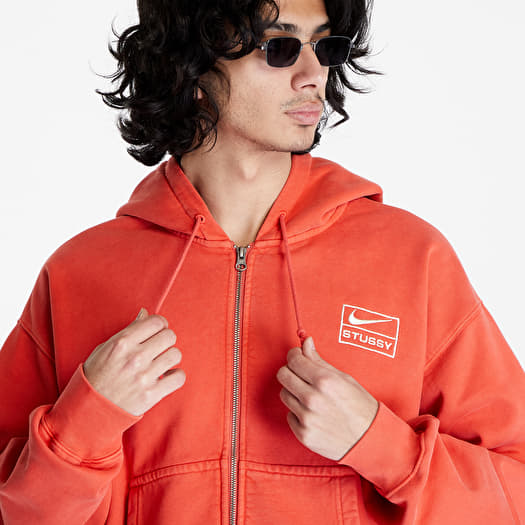 Hoodies and sweatshirts Nike U NRG x Stussy Full Zip Fleece Hoodie Habanero Red Natural Footshop