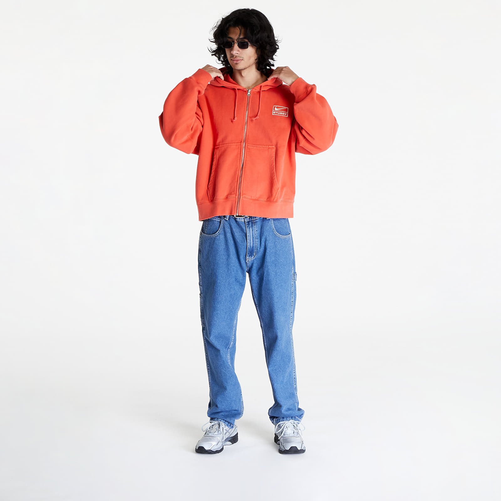 Buy Stussy x Nike Pigment Dyed Fleece Zip Hoodie 'Habanero