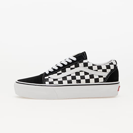 Women s shoes Vans Old Skool Platform Checkerboardard Blk Tr Wht Footshop