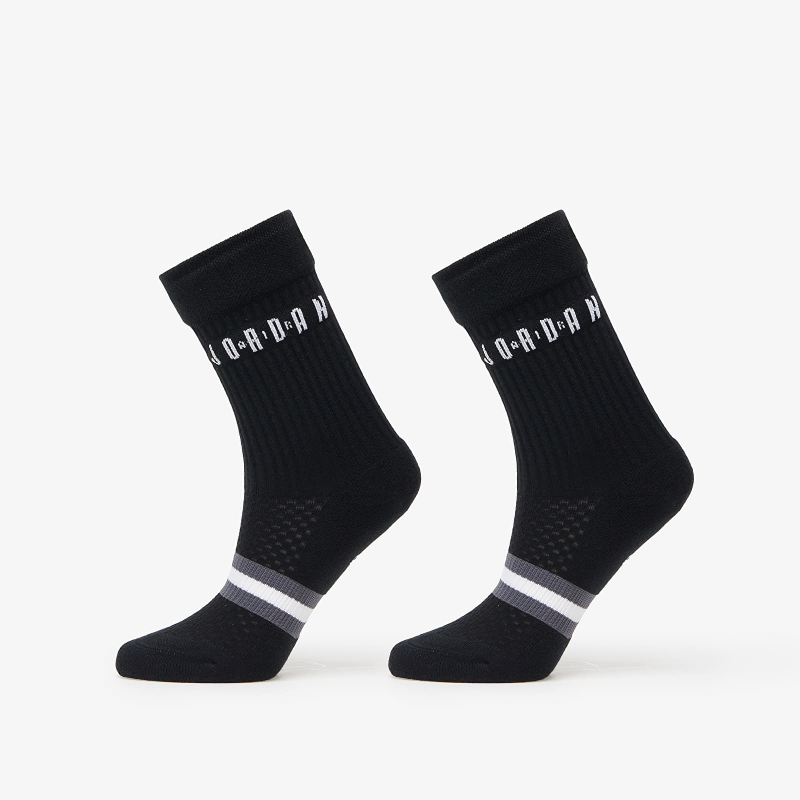 Șosete Jordan Legacy Crew Socks 2-Pack Black/ White/ White