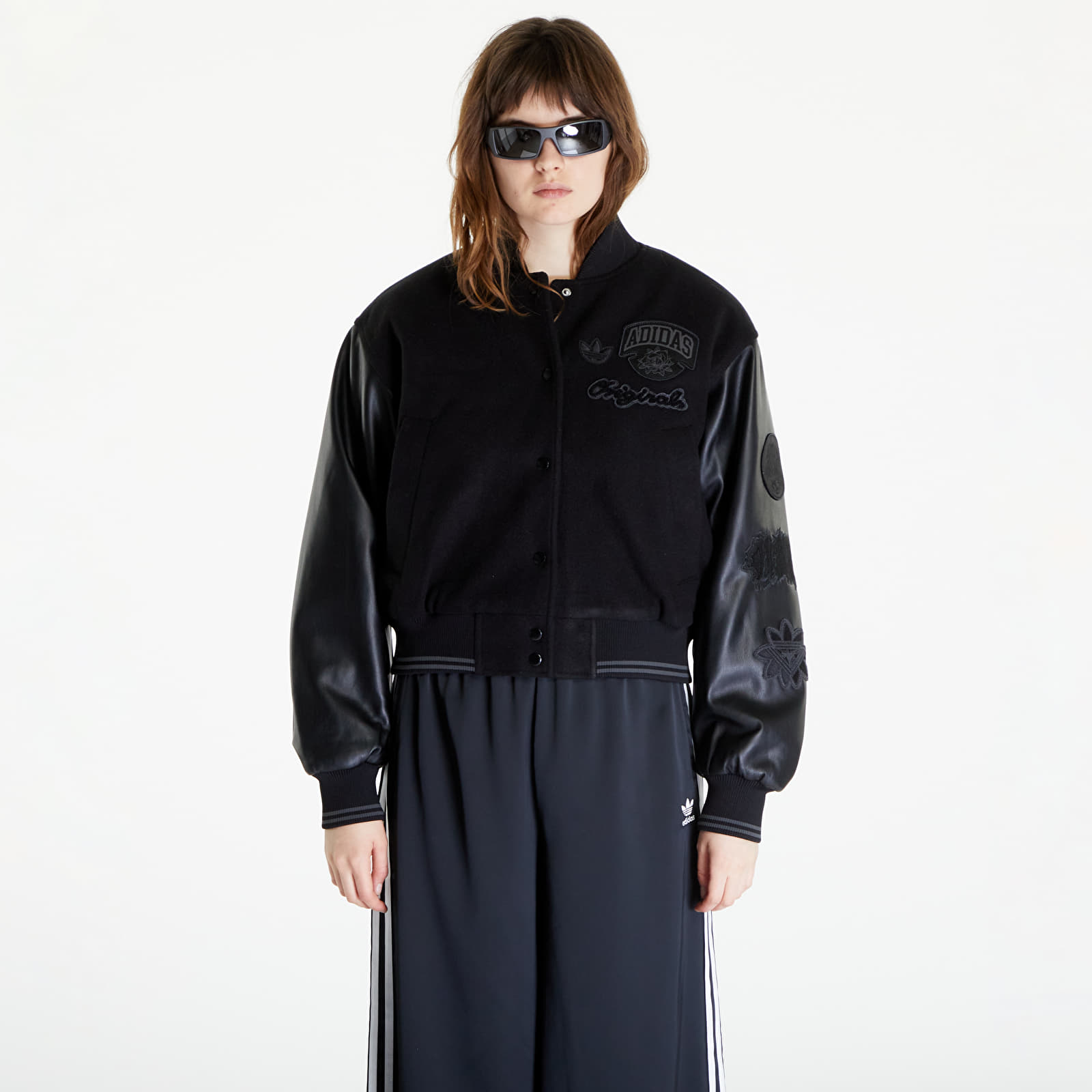 "Bomber" striukės adidas Oversized Collegiate Jacket Black