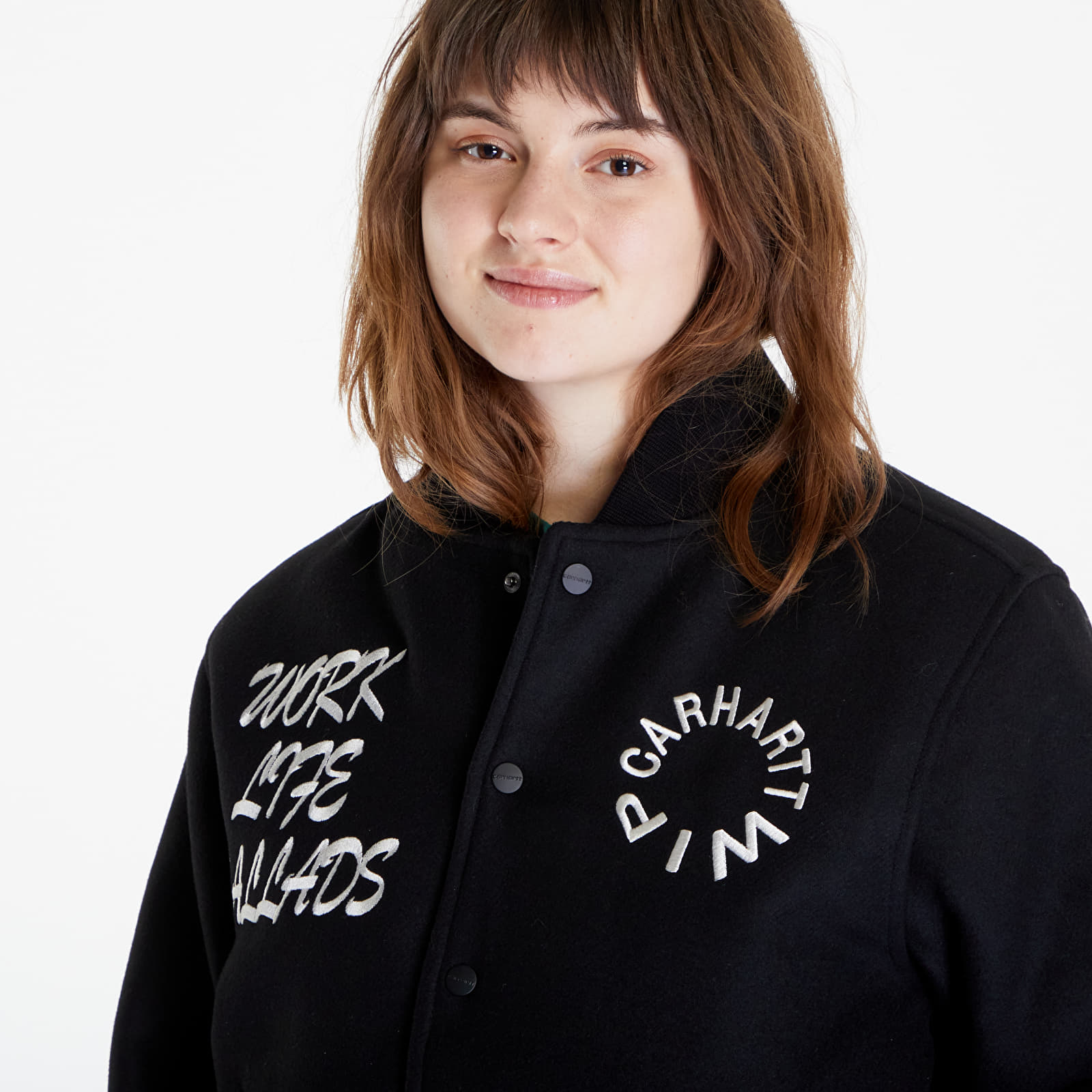 Bombery Carhartt WIP Work Varsity Bomber UNISEX Black