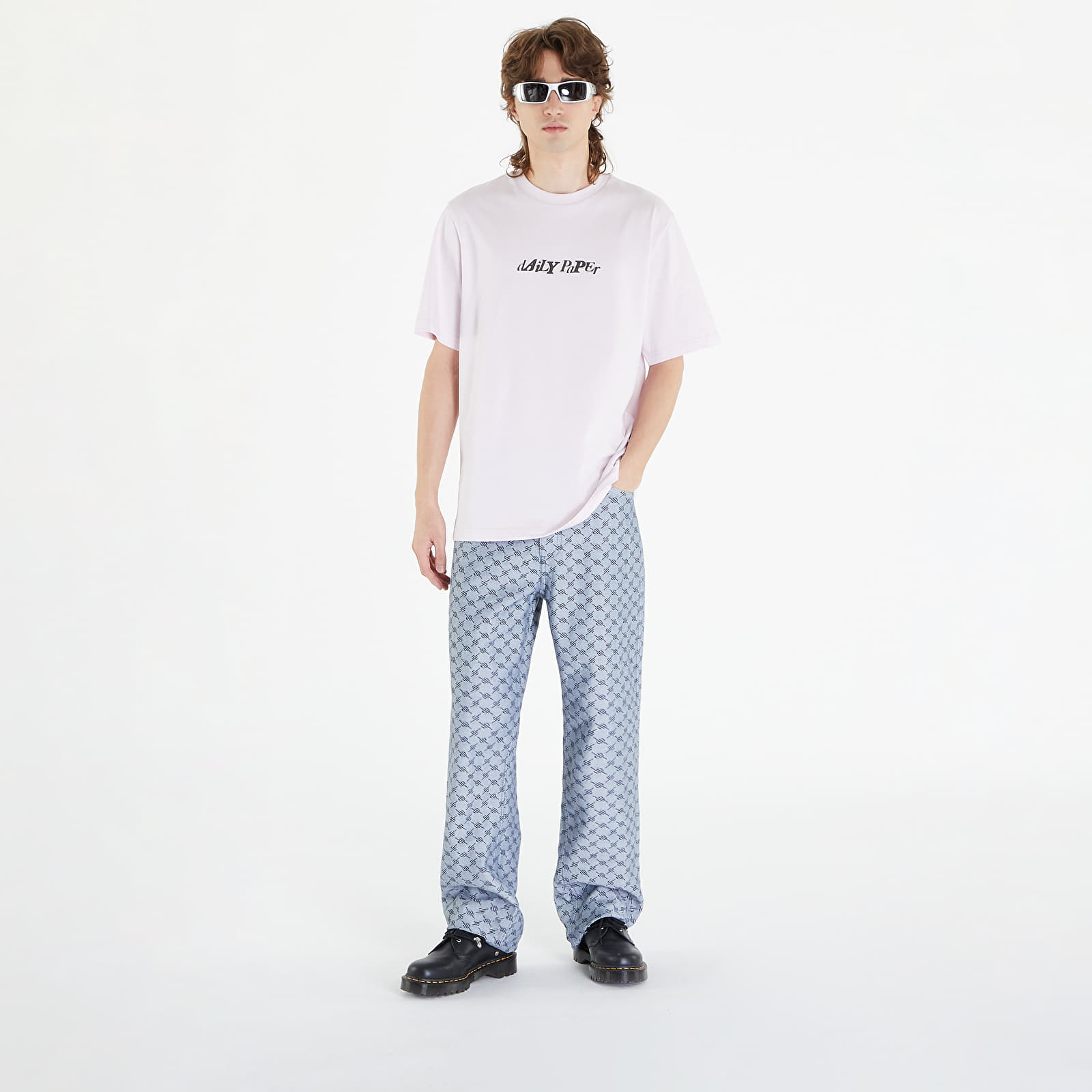 T-Shirts Daily Paper Unified Type Short Sleeve T-Shirt Ice Pink