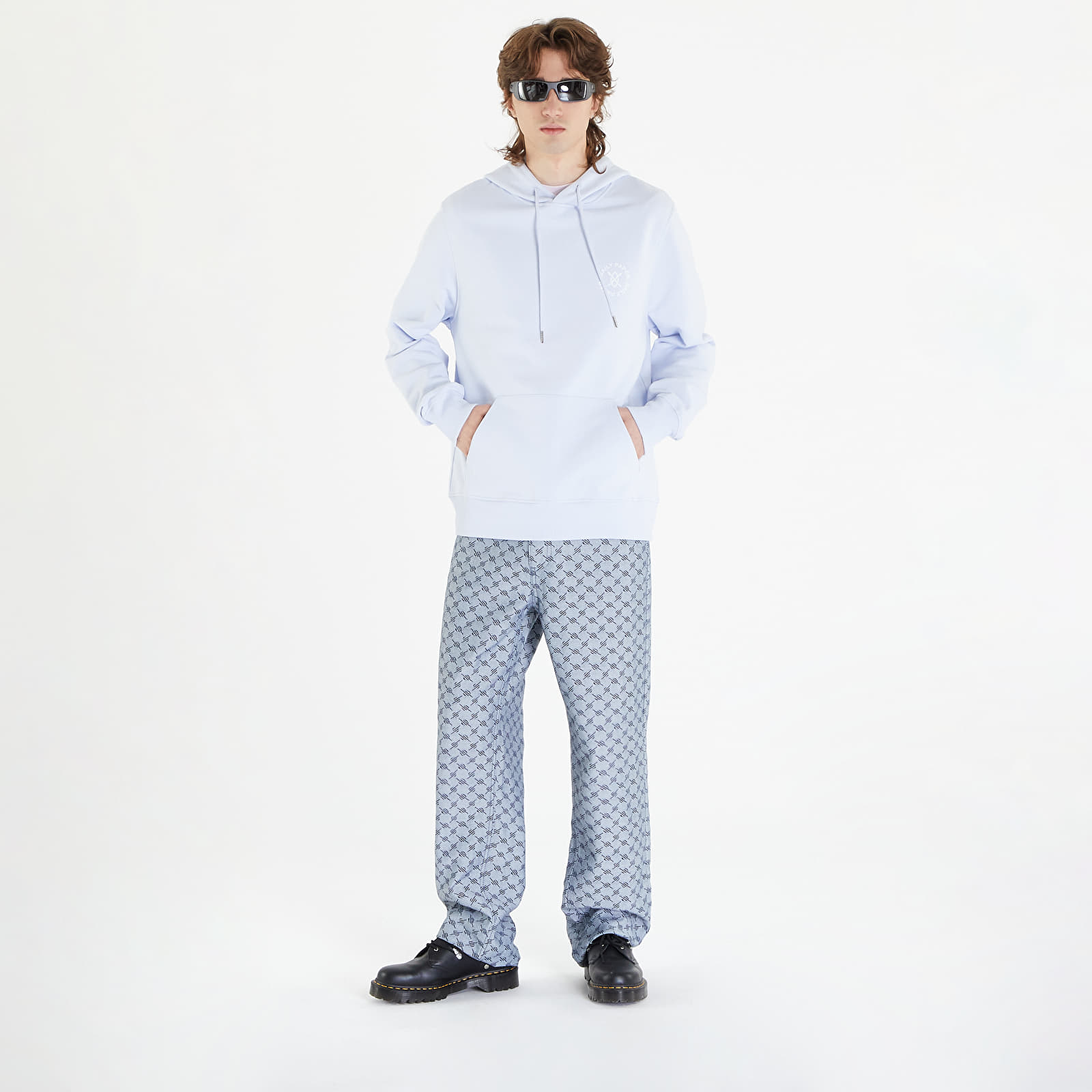 Mikina Daily Paper Circle Hoodie Halogen Blue XS.