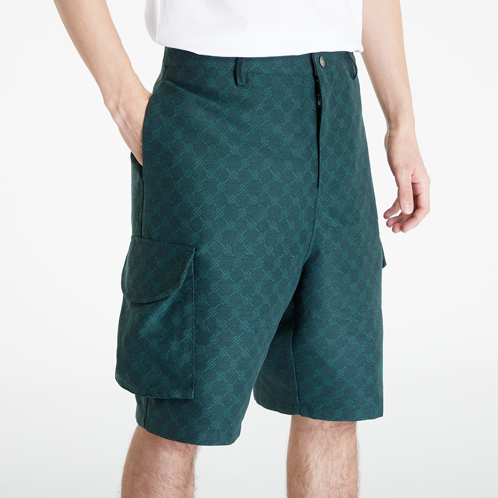 Rövidnadrágok Daily Paper Benji Monogram Cargo Shorts Pine Green