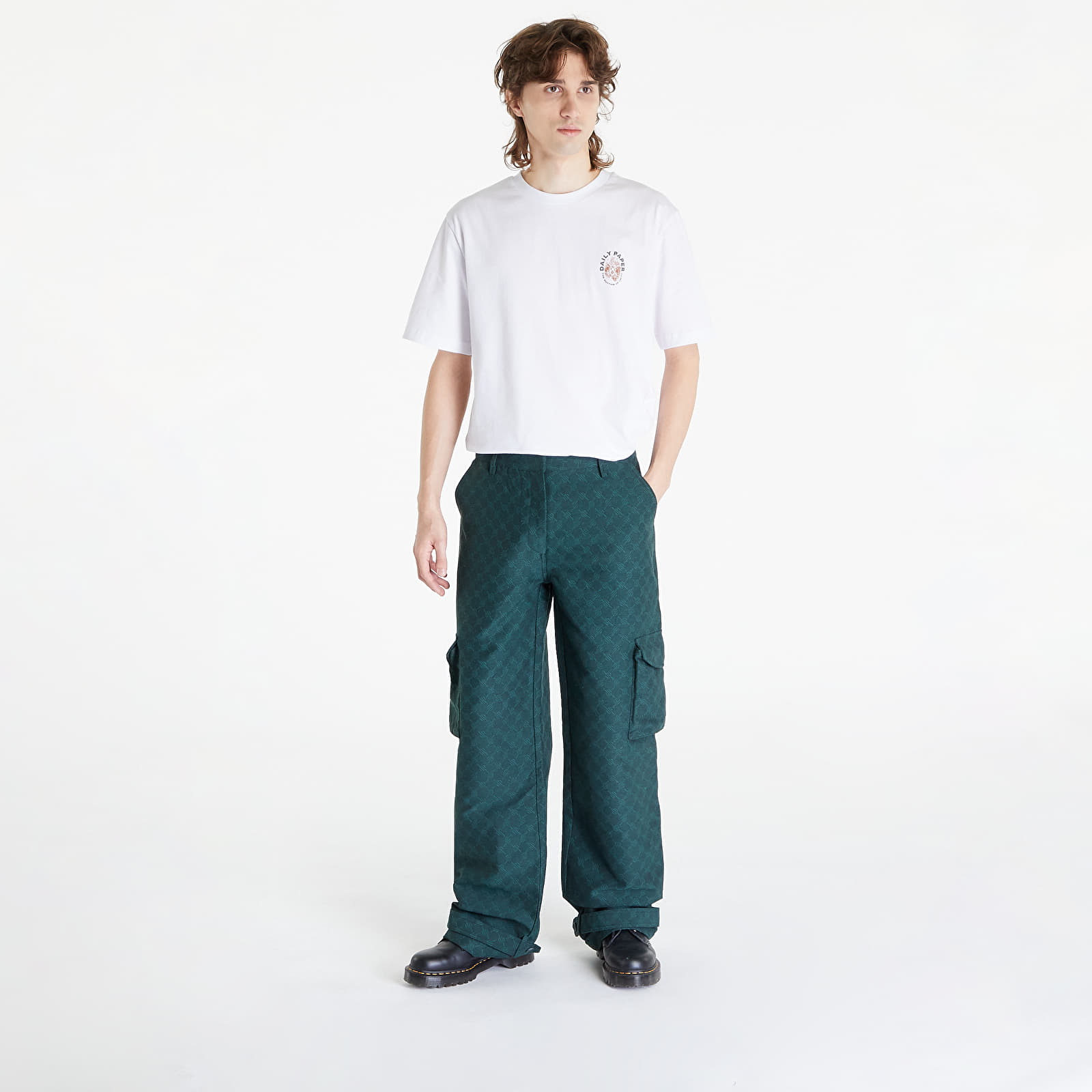 Pants and jeans Daily Paper Imani Monogram Pants Pine Green