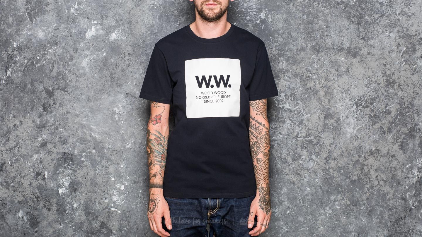 T-shirts WOOD WOOD WW Square T-Shirt Navy
