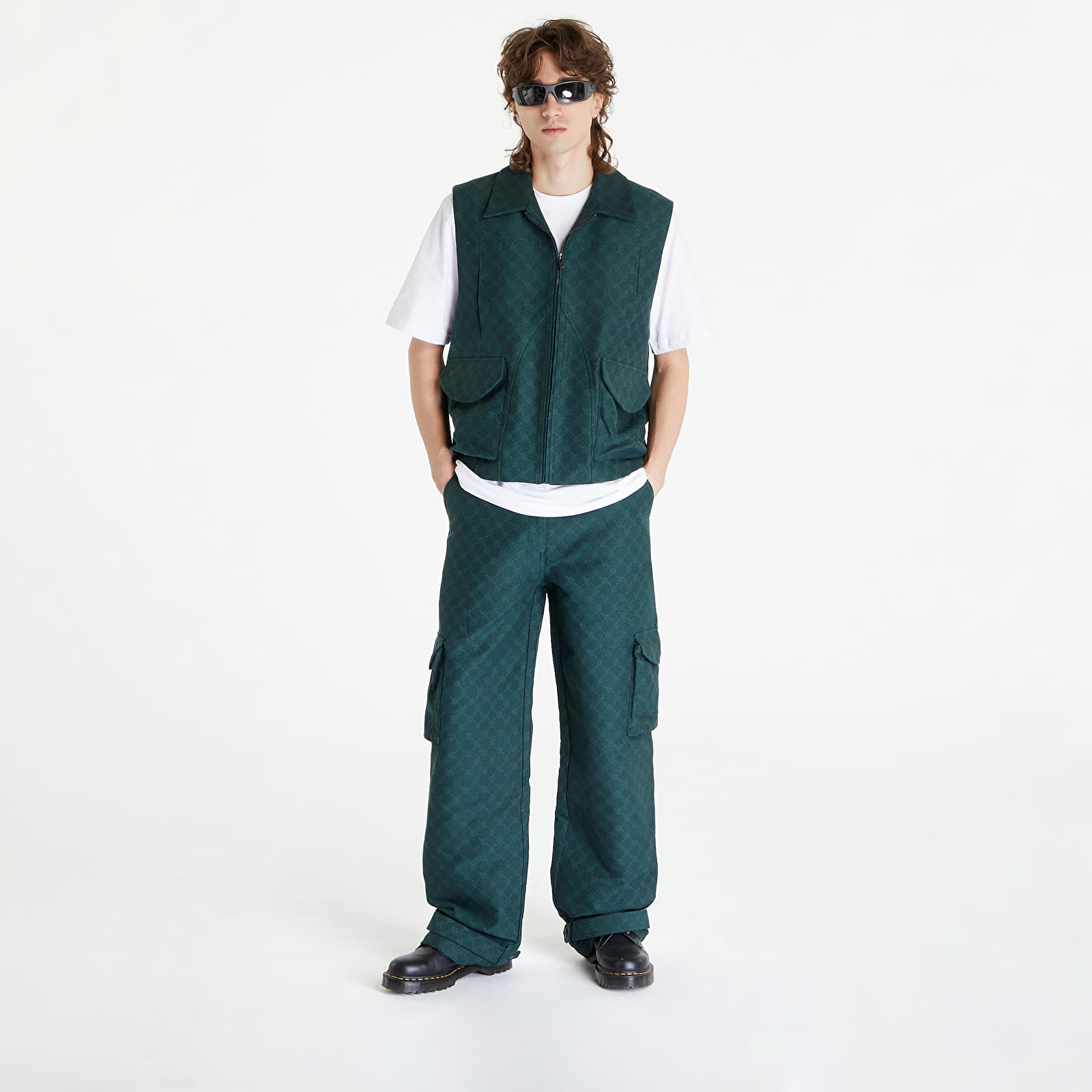 Vests Daily Paper Benji Monogram Vest Pine Green