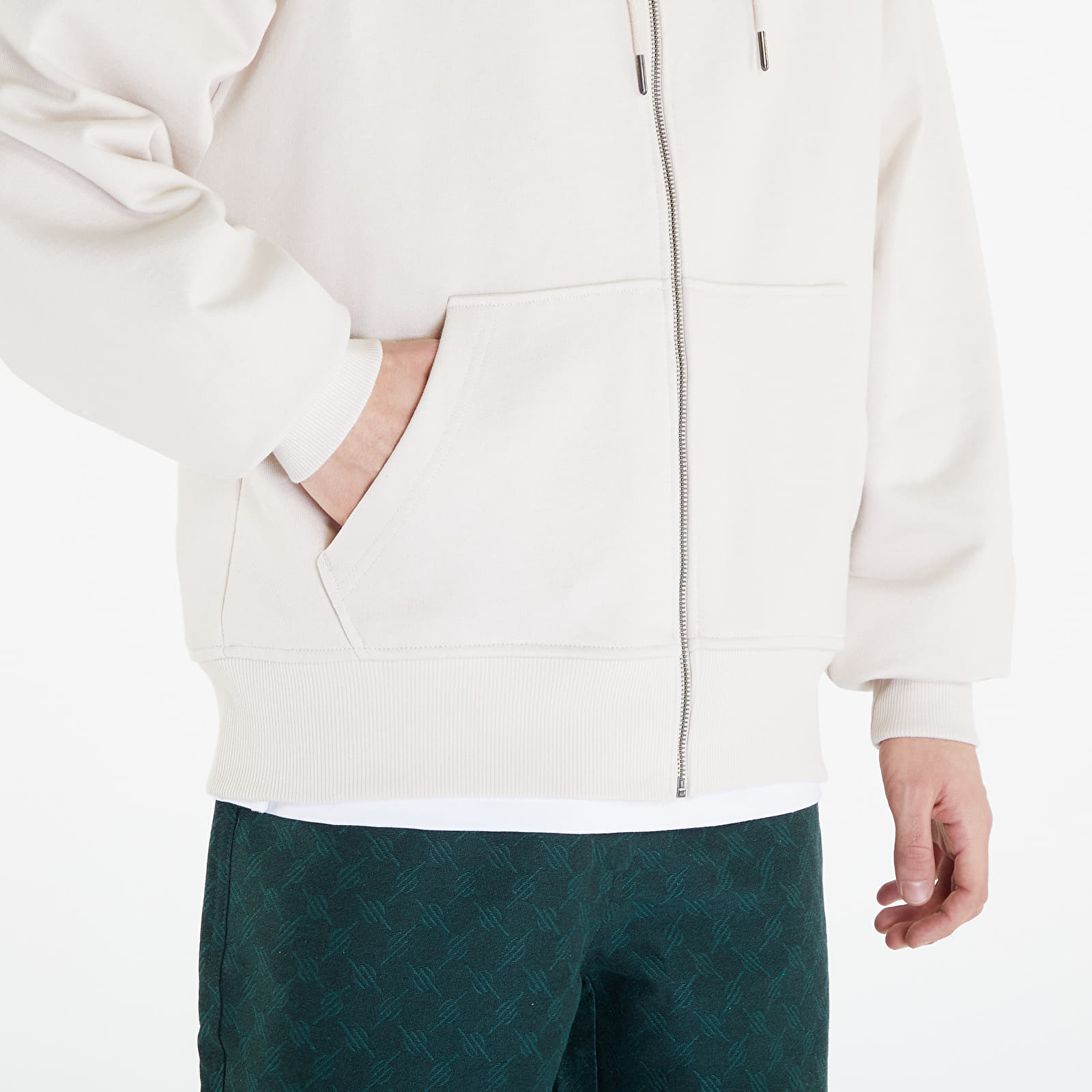 Kapucnis pulóverek és pulcsik Daily Paper Circle Zip Hoodie Moonstruck Beige