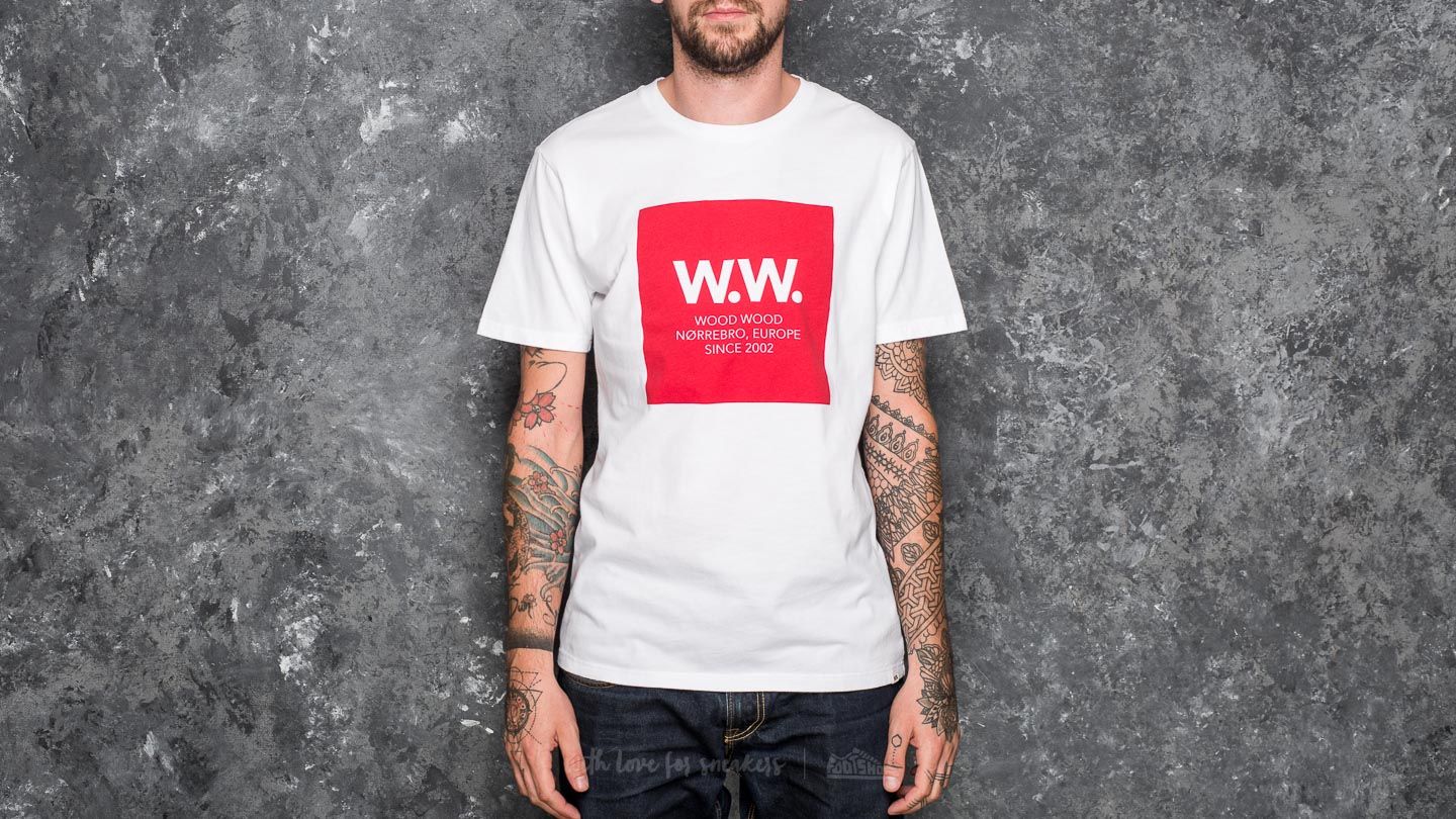 Тениски WOOD WOOD WW Square T-Shirt White