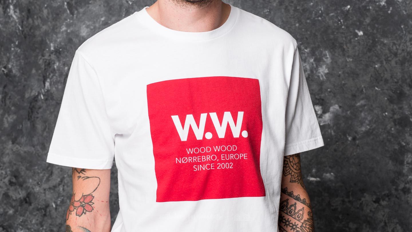 Тениски WOOD WOOD WW Square T-Shirt White