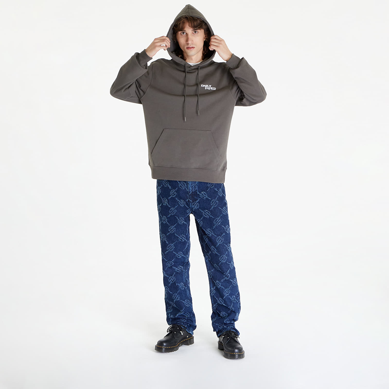 Kapucnis pulóverek és pulcsik Daily Paper Hand In Hand Hoodie Chimera Green