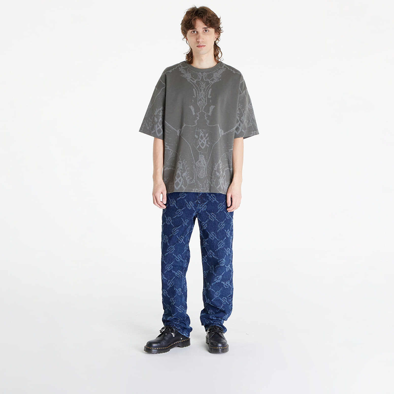 Koszulki Daily Paper Secret Rhythm Oversized Short Sleeve T-Shirt Chimera Green