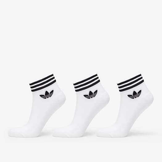 Ponožky adidas Trefoil Ankle Socks 3-Pack White/ Black