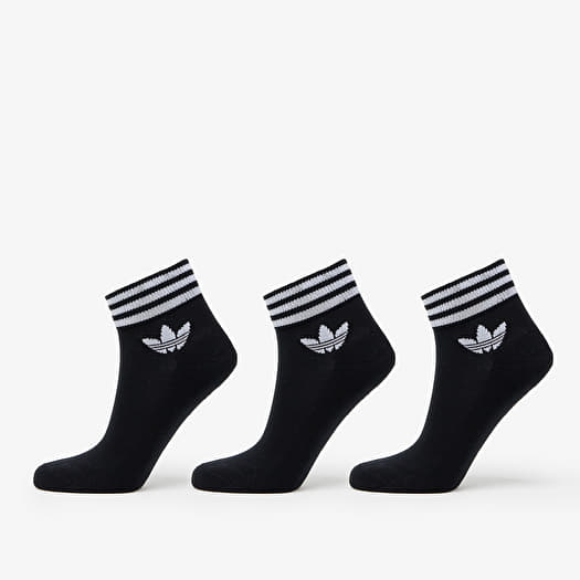 adidas Originals Trefoil Ankle Socks 3-Pack Black/ White