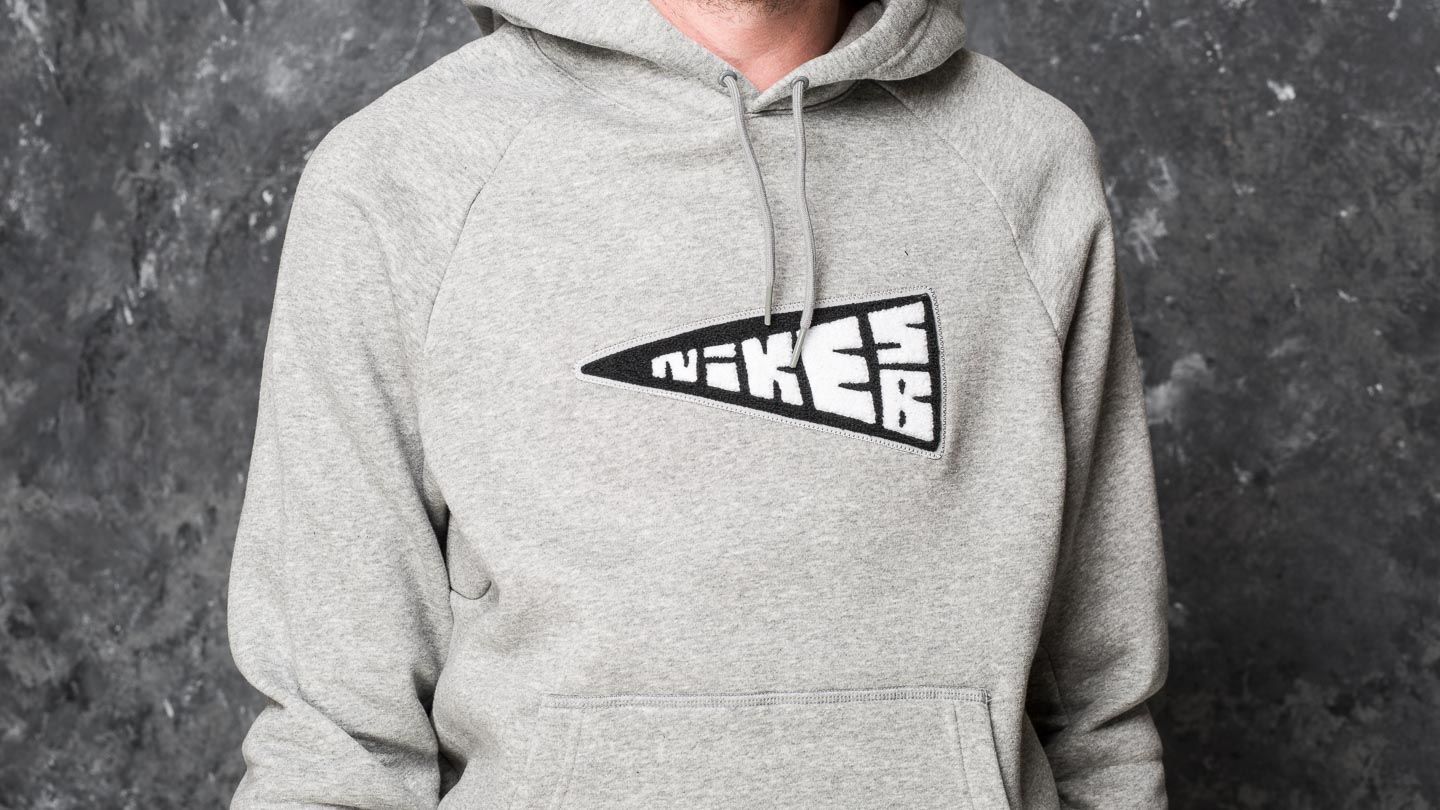 Sudaderas Nike SB Icon Banner Pullover Hoodie Medium Grey Heather