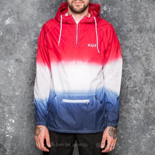 HUF Gradient Wash Anorak Jacket Red Footshop
