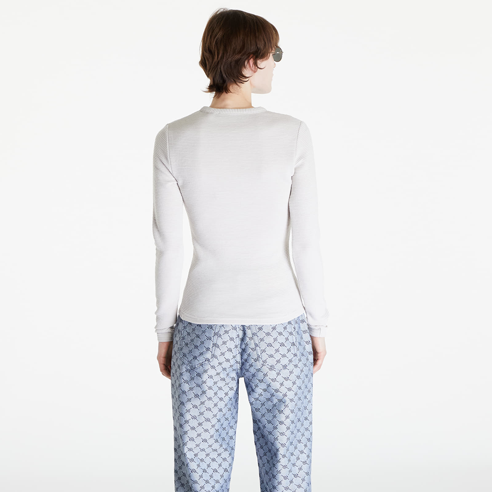 Trička Daily Paper Denise Button Long Sleeve T-Shirt Moonstruck Beige
