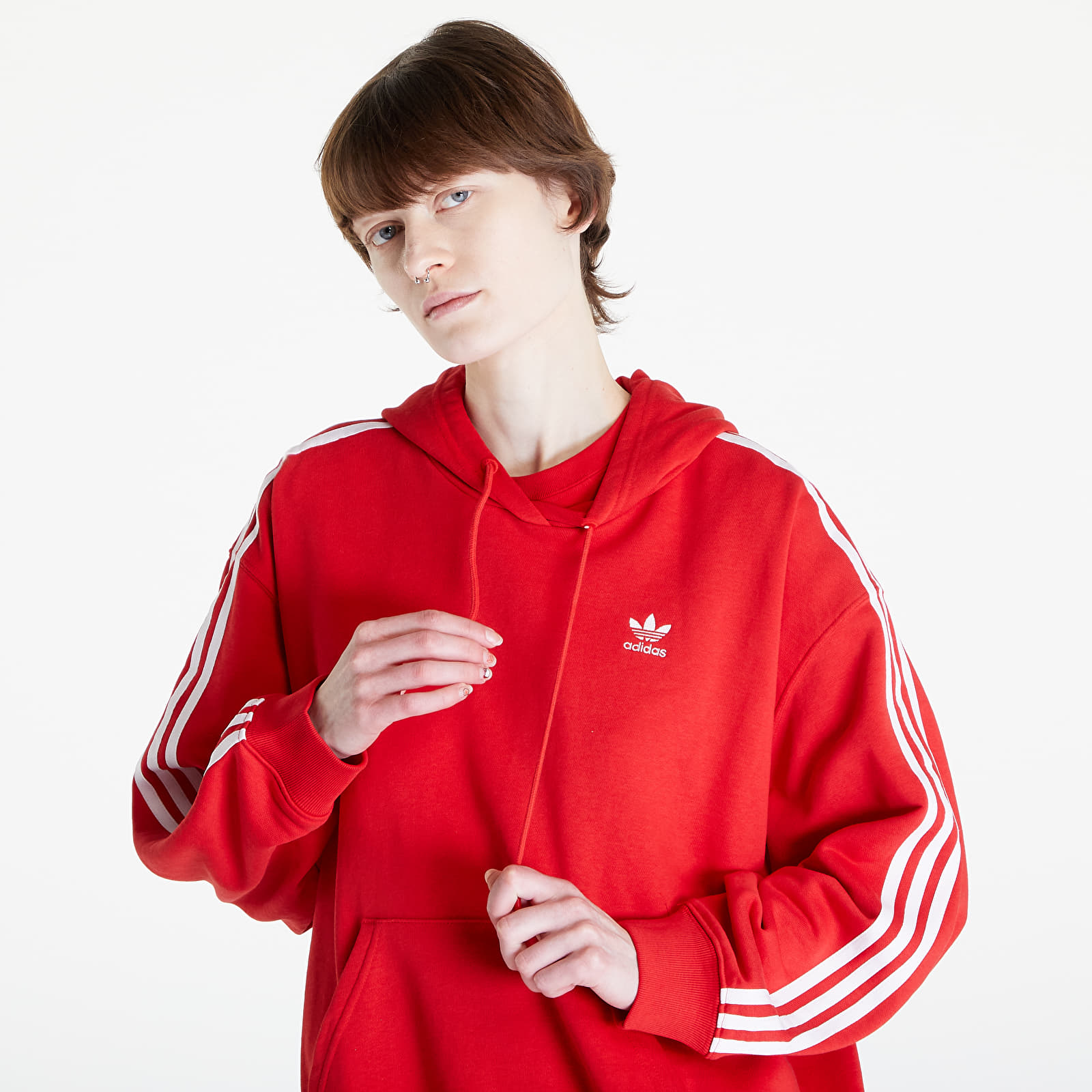 Hoodies and sweatshirts  adidas 3 S Hoodie Os Better Scarlet
