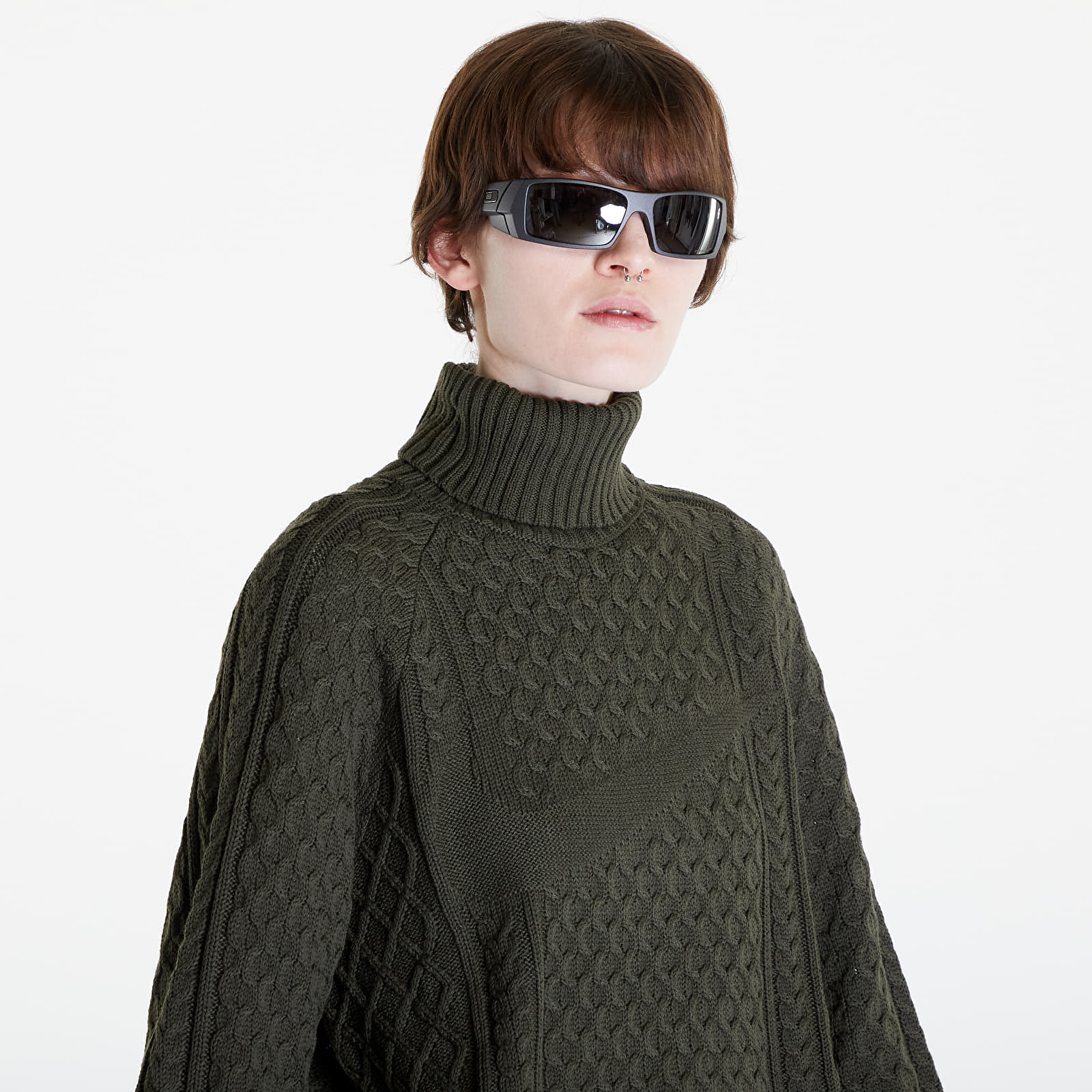 Gensere Nike Life Men's Cable Knit Turtleneck Sweater Cargo Khaki
