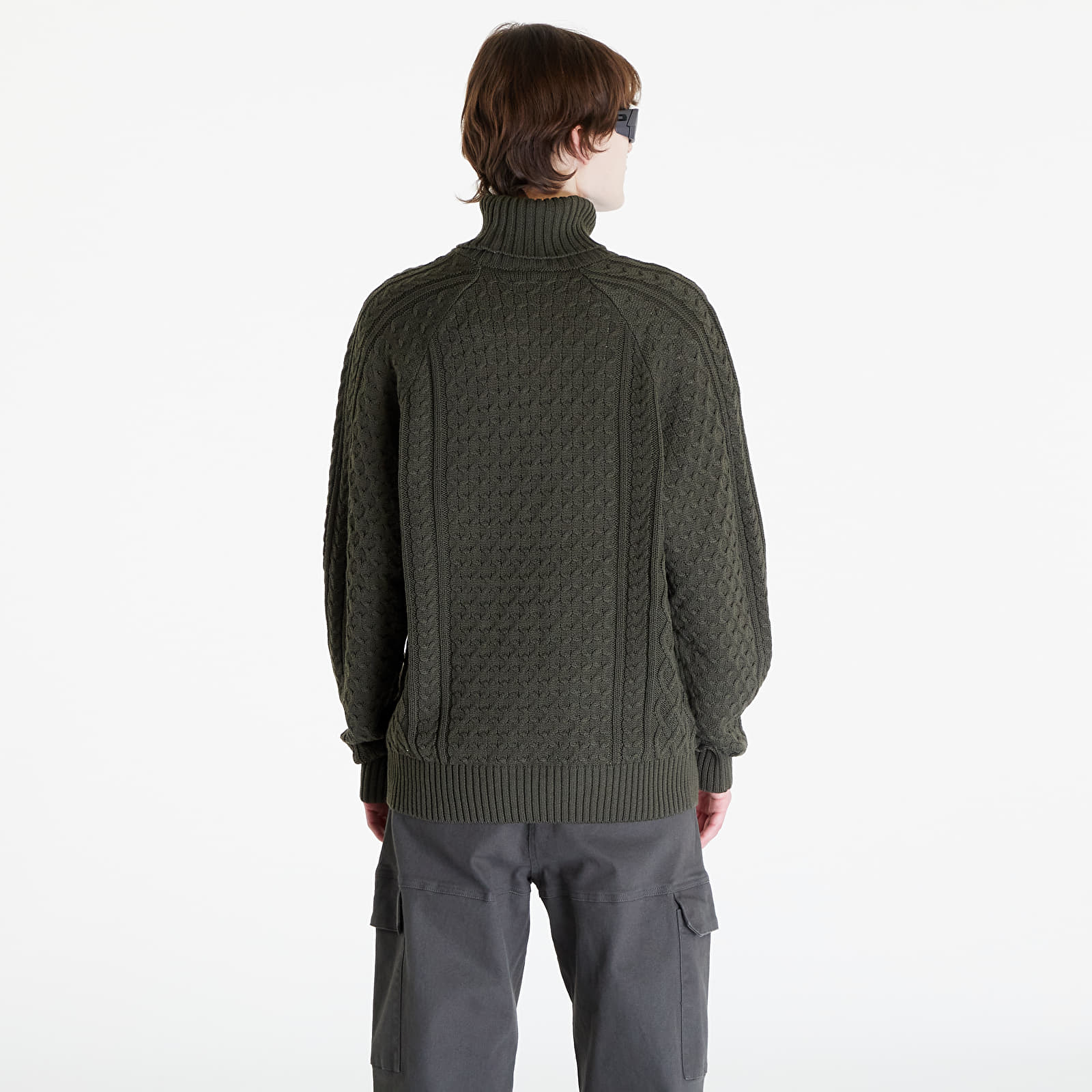 Gensere Nike Life Men's Cable Knit Turtleneck Sweater Cargo Khaki
