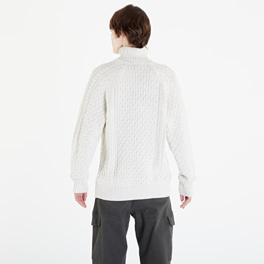 Pullover Nike Life Men s Cable Knit Turtleneck Sweater Light Bone Footshop