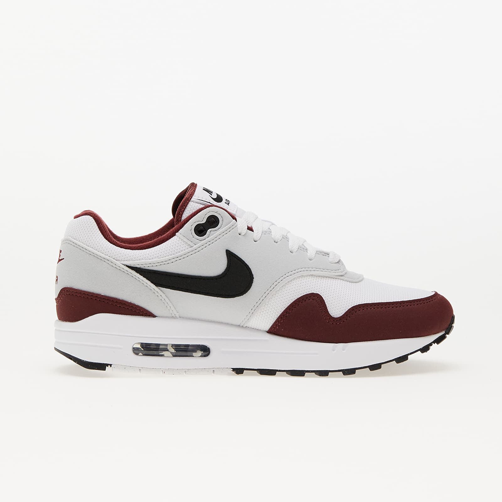 Herren Sneaker und Schuhe Nike Air Max 1 White Black Dark Team Red Pure Platinum Footshop