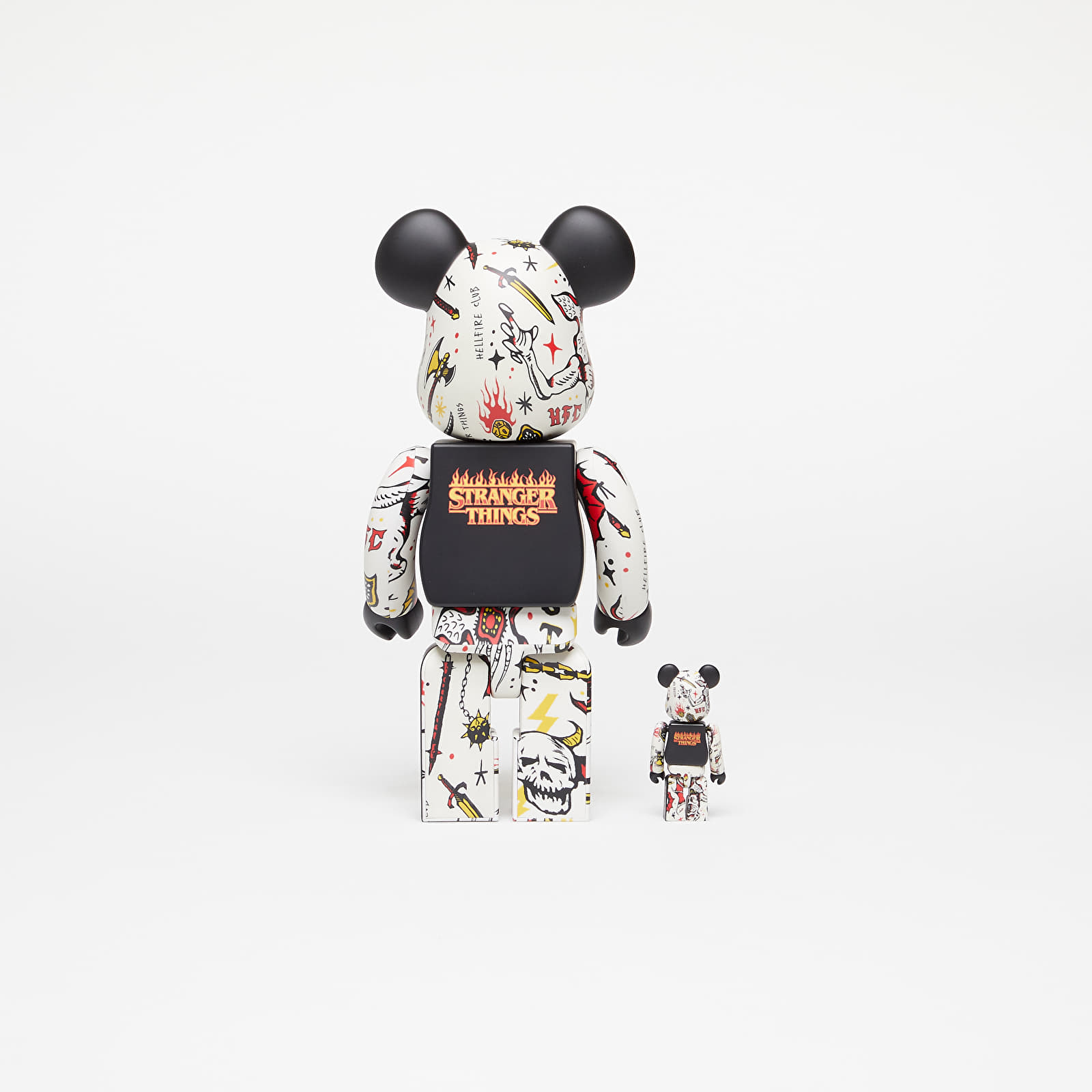 Altri accessori Medicom Toy BE@RBRICK Stranger Things Hellfire Club 100% & 400% Set