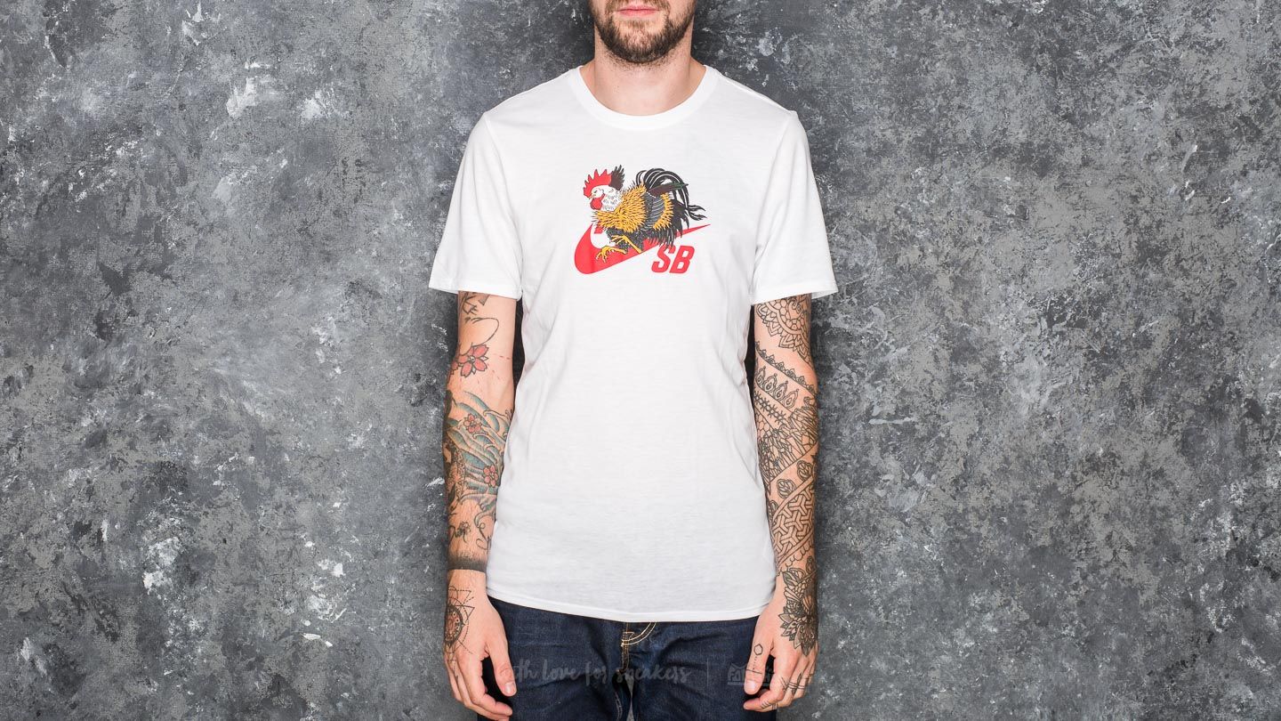 T-shirts Nike SB Rooster Tee White